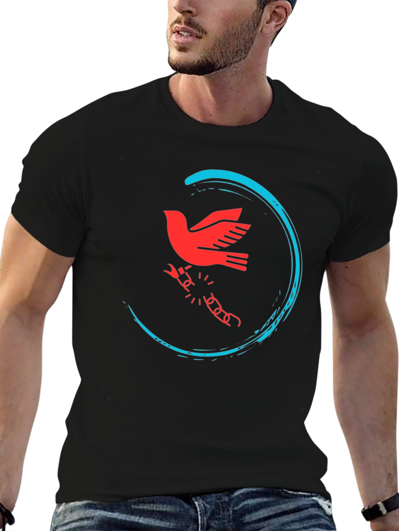 Freedom Dove Graphic Tee - Black