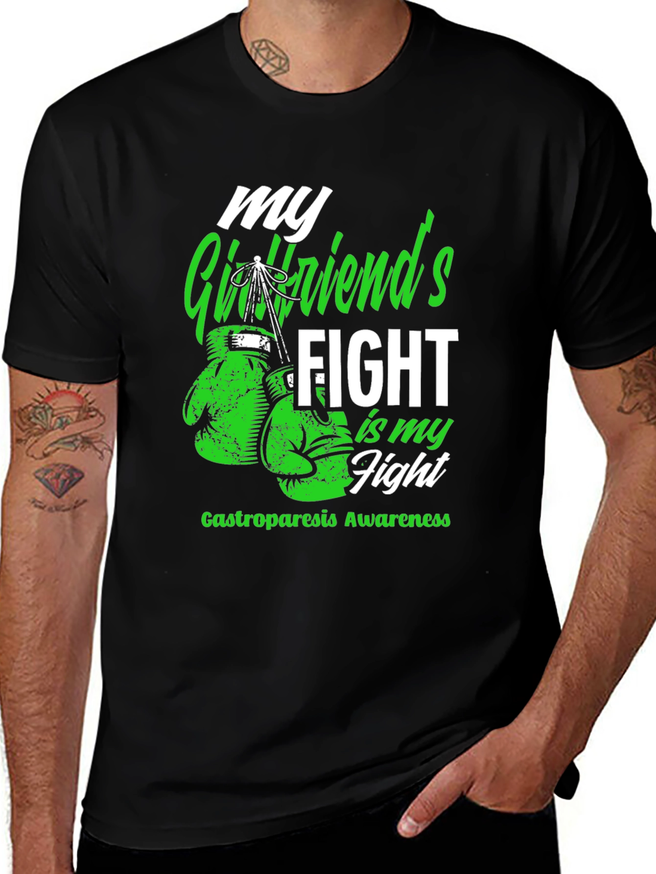 Gastroparesis Awareness T-Shirt My Girlfriends Fight