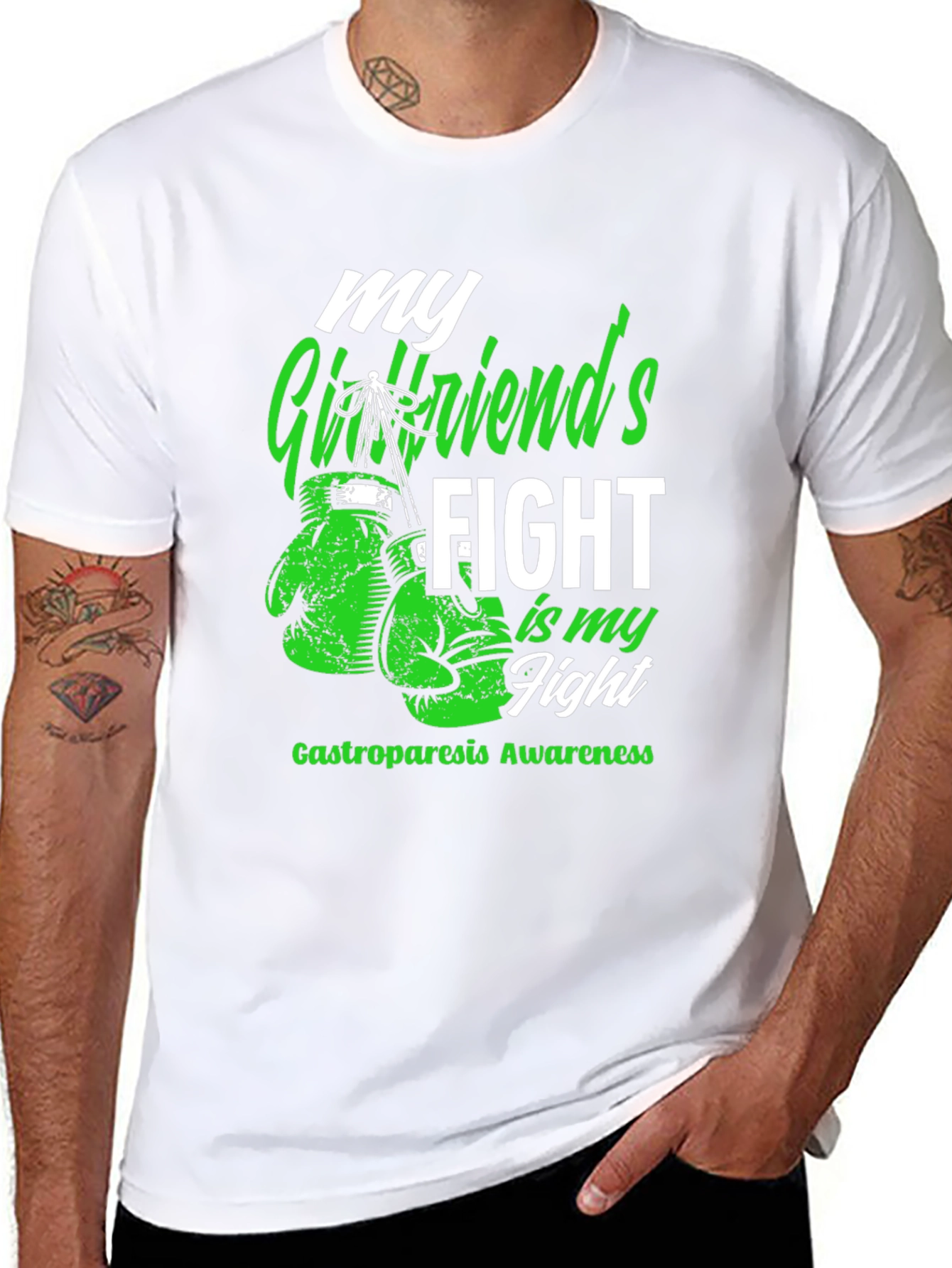 Gastroparesis Awareness T-Shirt My Girlfriends Fight