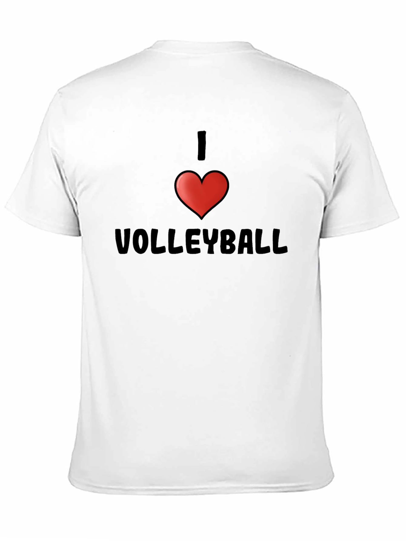 I Heart Volleyball T-Shirt - Black Short Sleeve