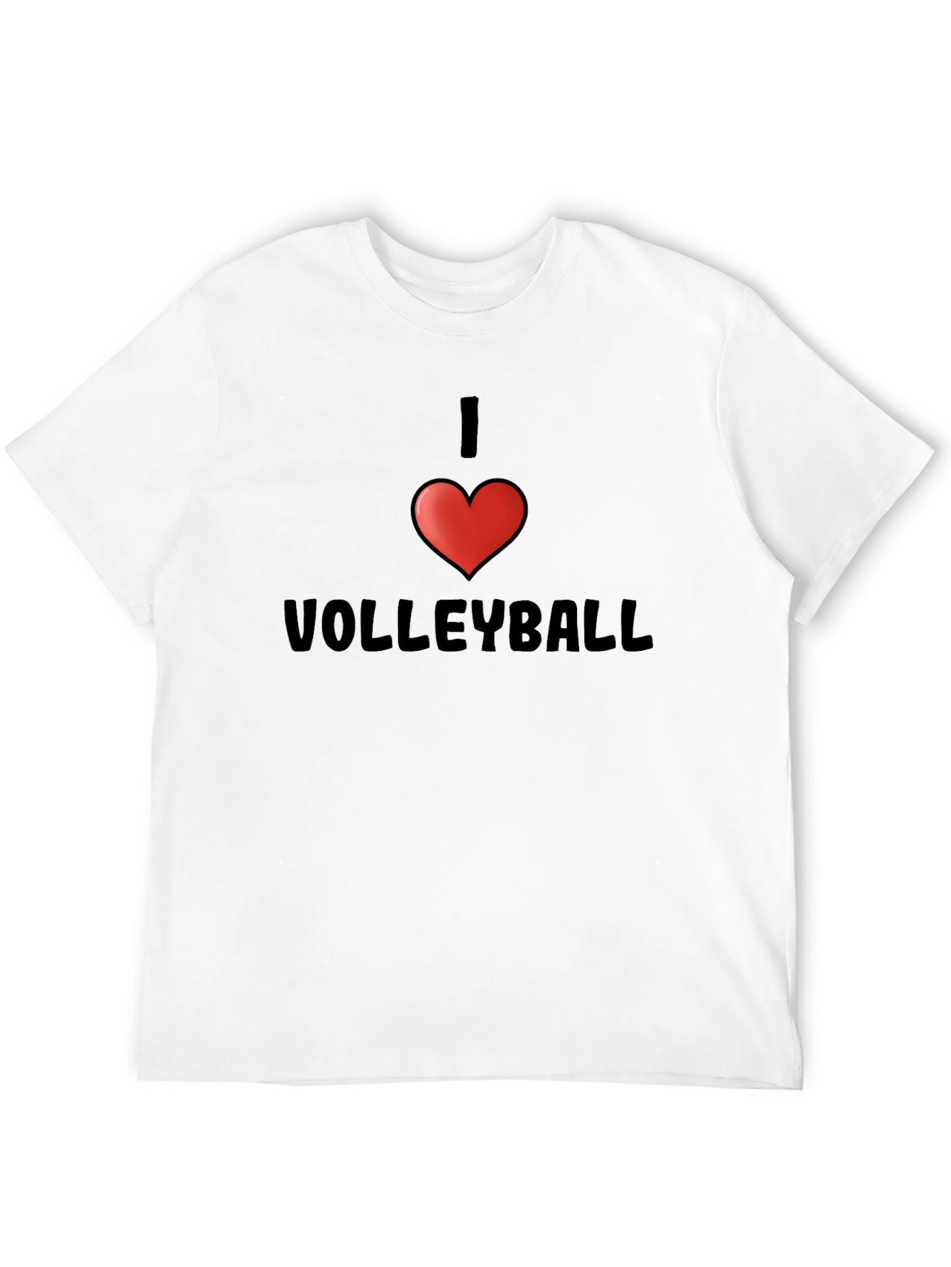 I Heart Volleyball T-Shirt - Black Short Sleeve