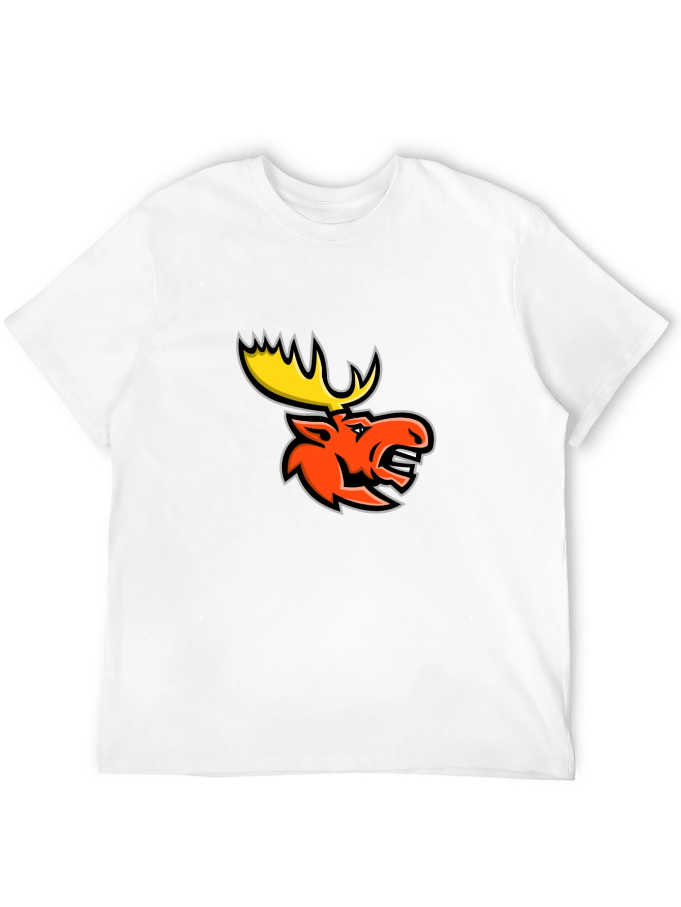 Black T-Shirt with Moose Graphic