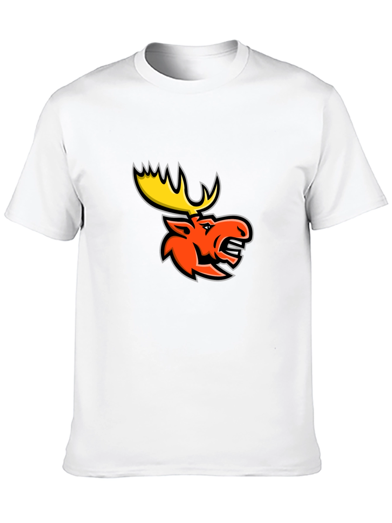 Black T-Shirt with Moose Graphic