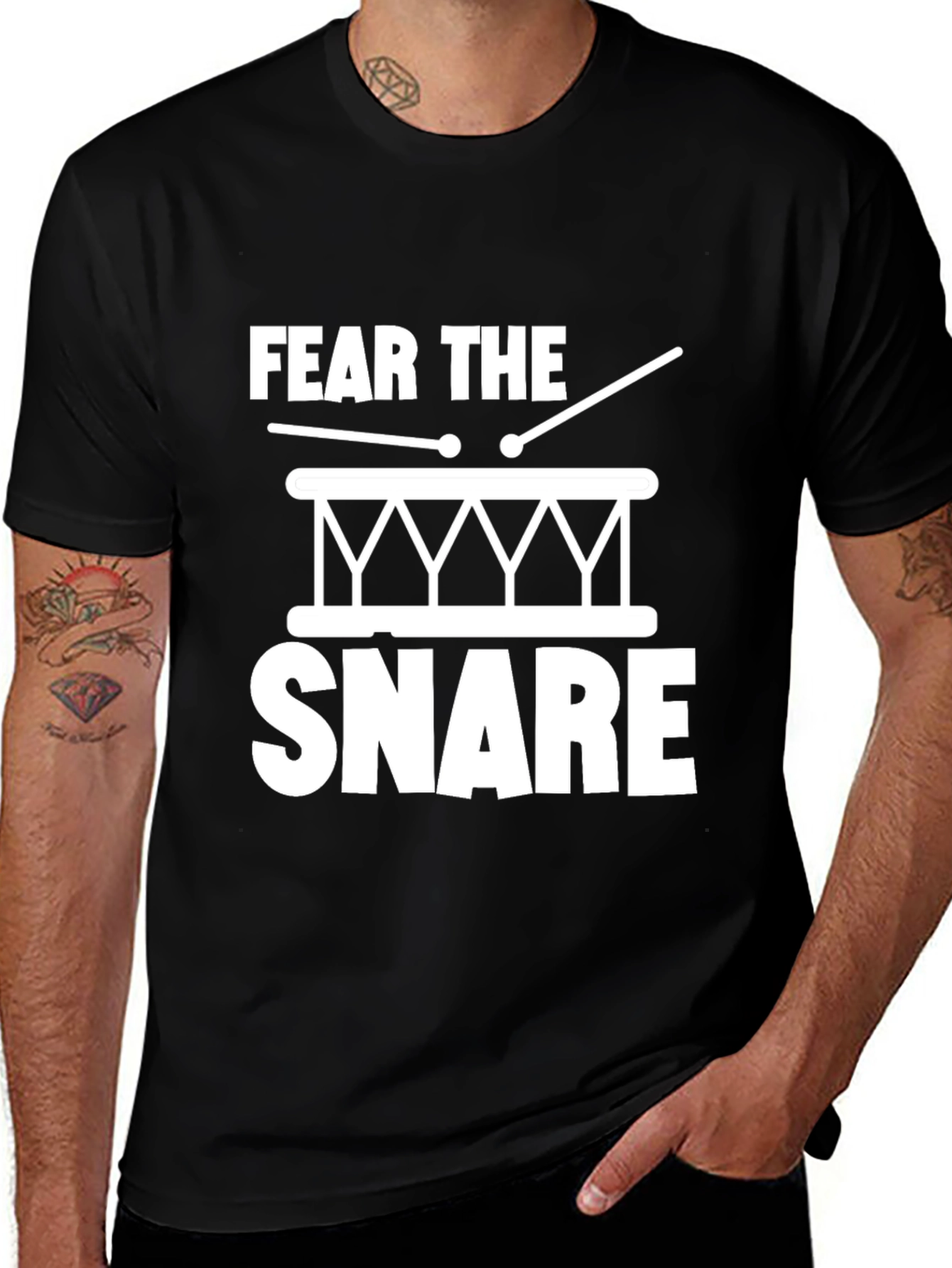 Fear The Snare Drummer T-Shirt - Musician Tee