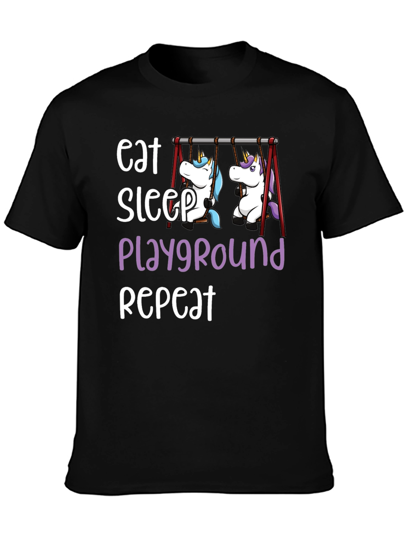 Eat Sleep Playground Repeat Unicorn T-Shirt