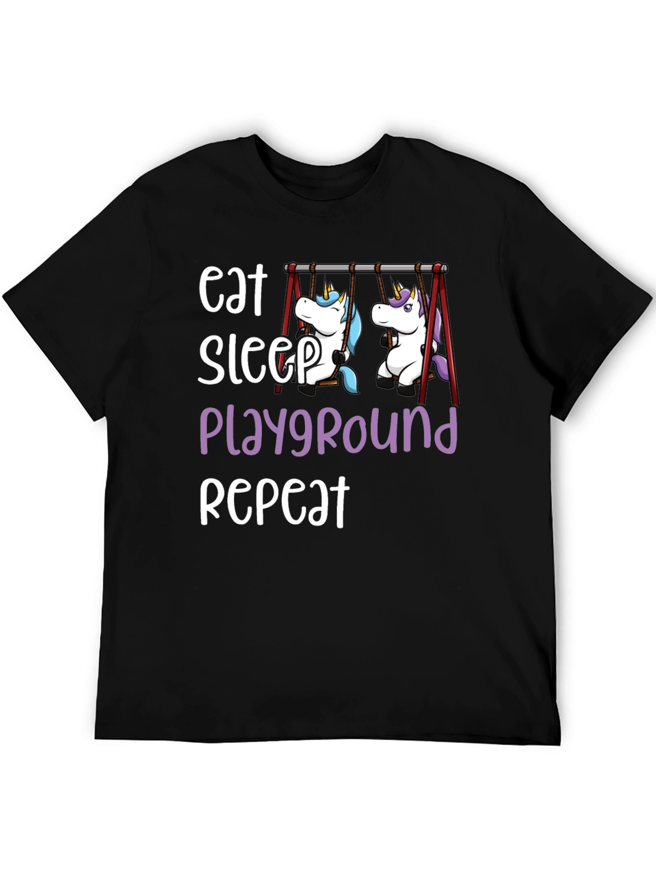 Eat Sleep Playground Repeat Unicorn T-Shirt