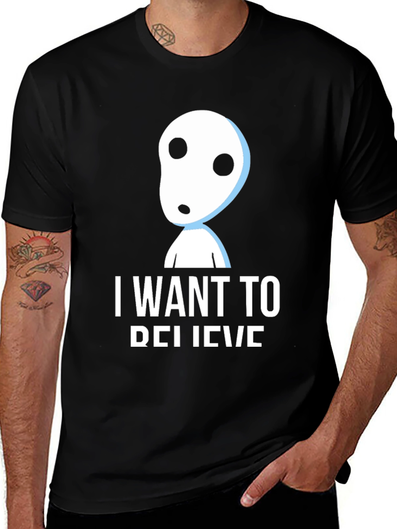 I Want To Believe Alien T-Shirt Black