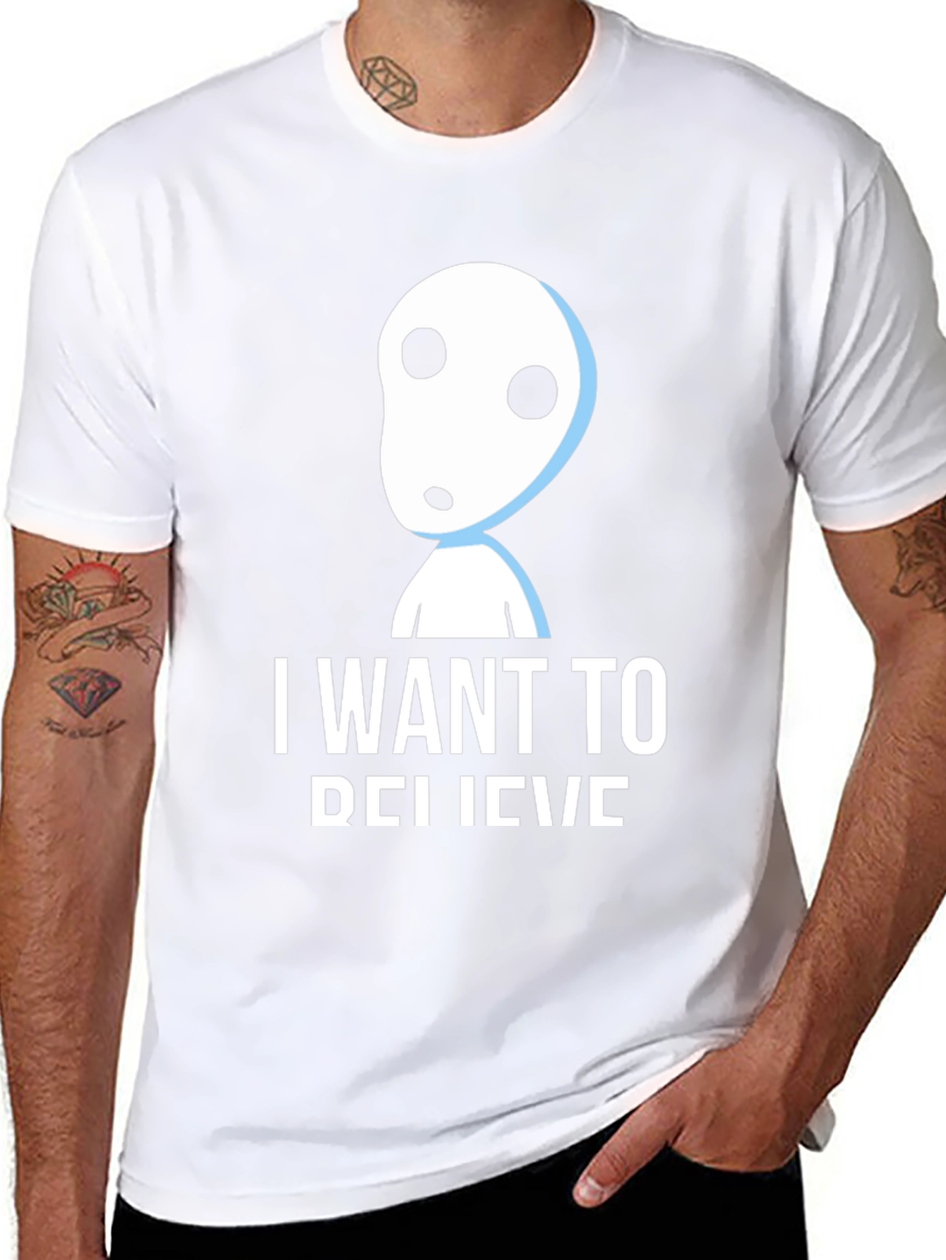 I Want To Believe Alien T-Shirt Black