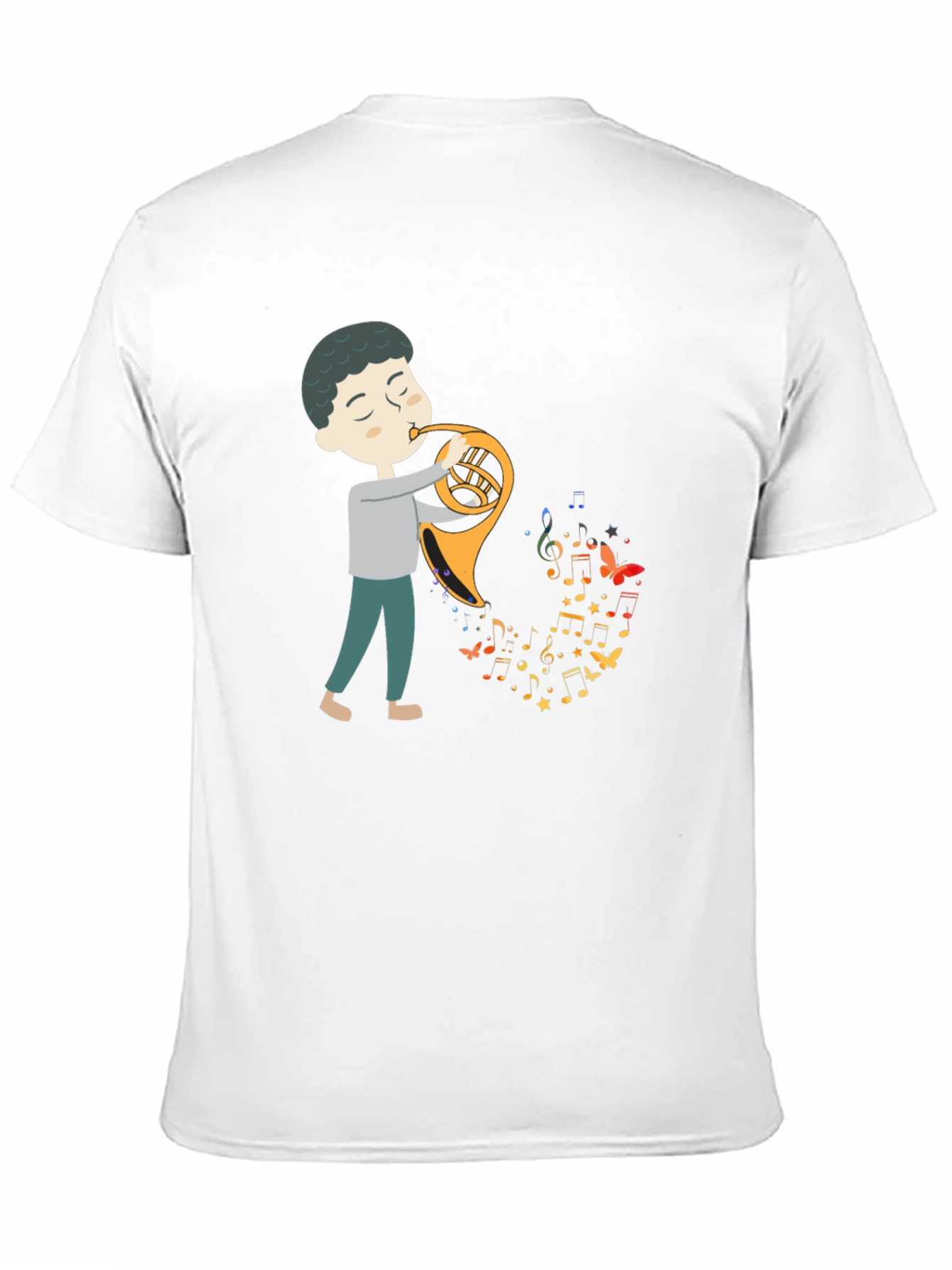 Musical Horn Player Graphic Tee