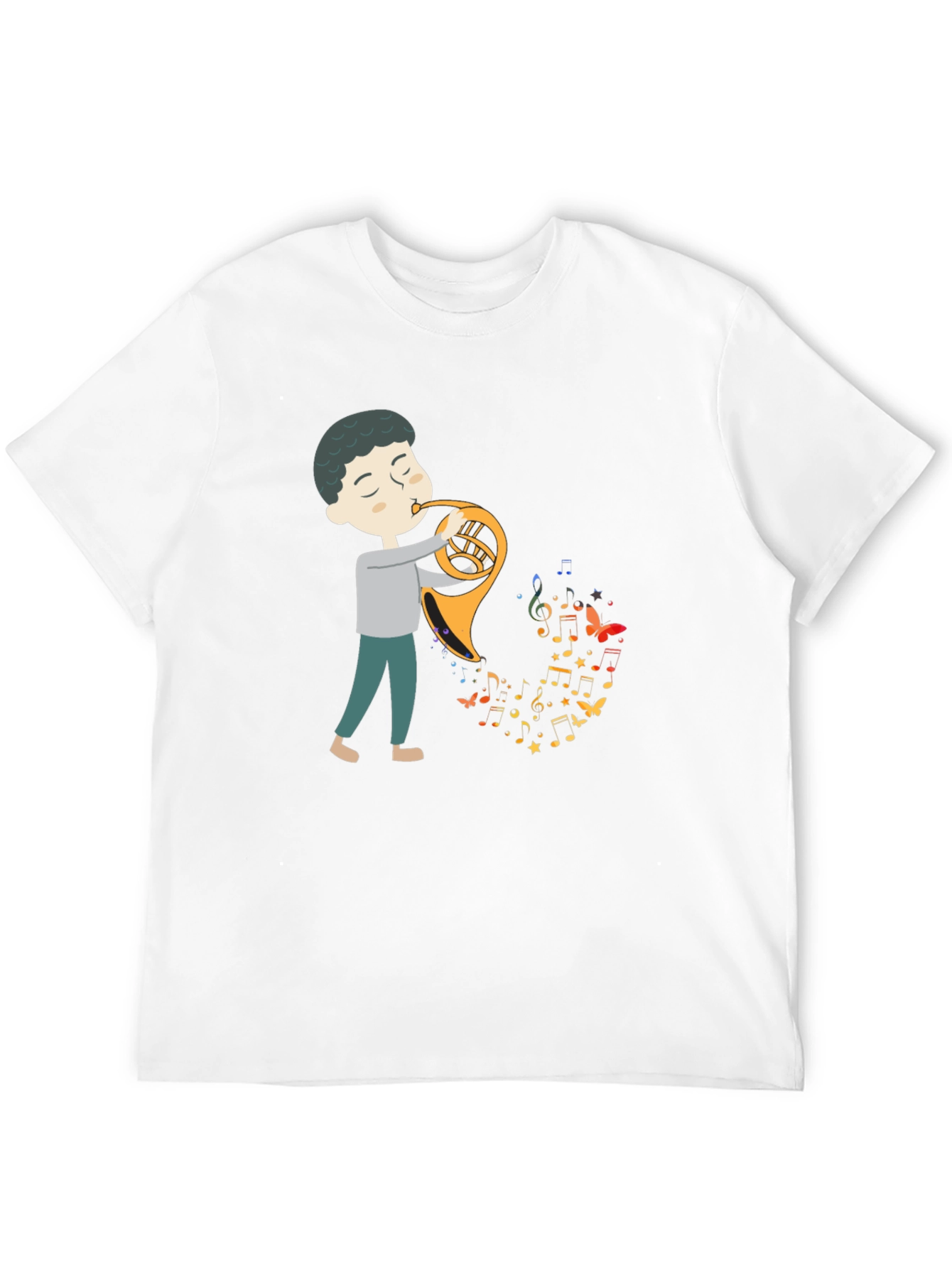 Musical Horn Player Graphic Tee