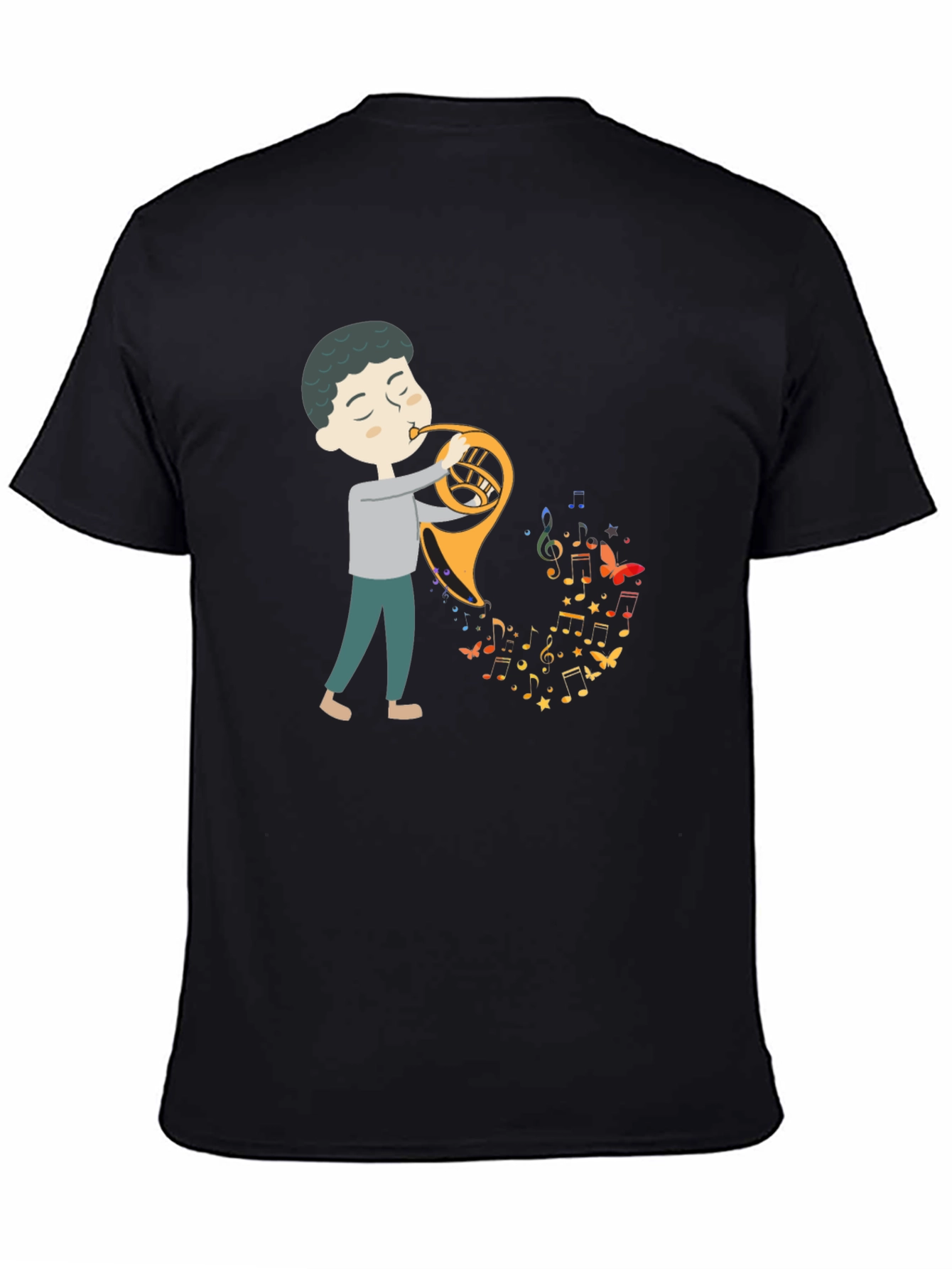 Musical Horn Player Graphic Tee
