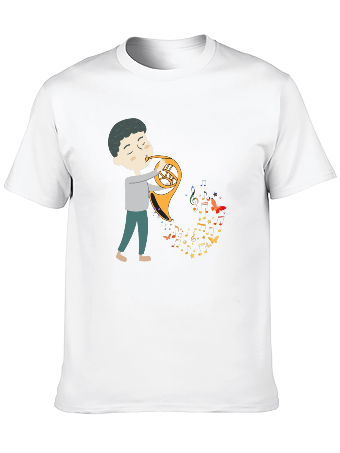 Musical Horn Player Graphic Tee