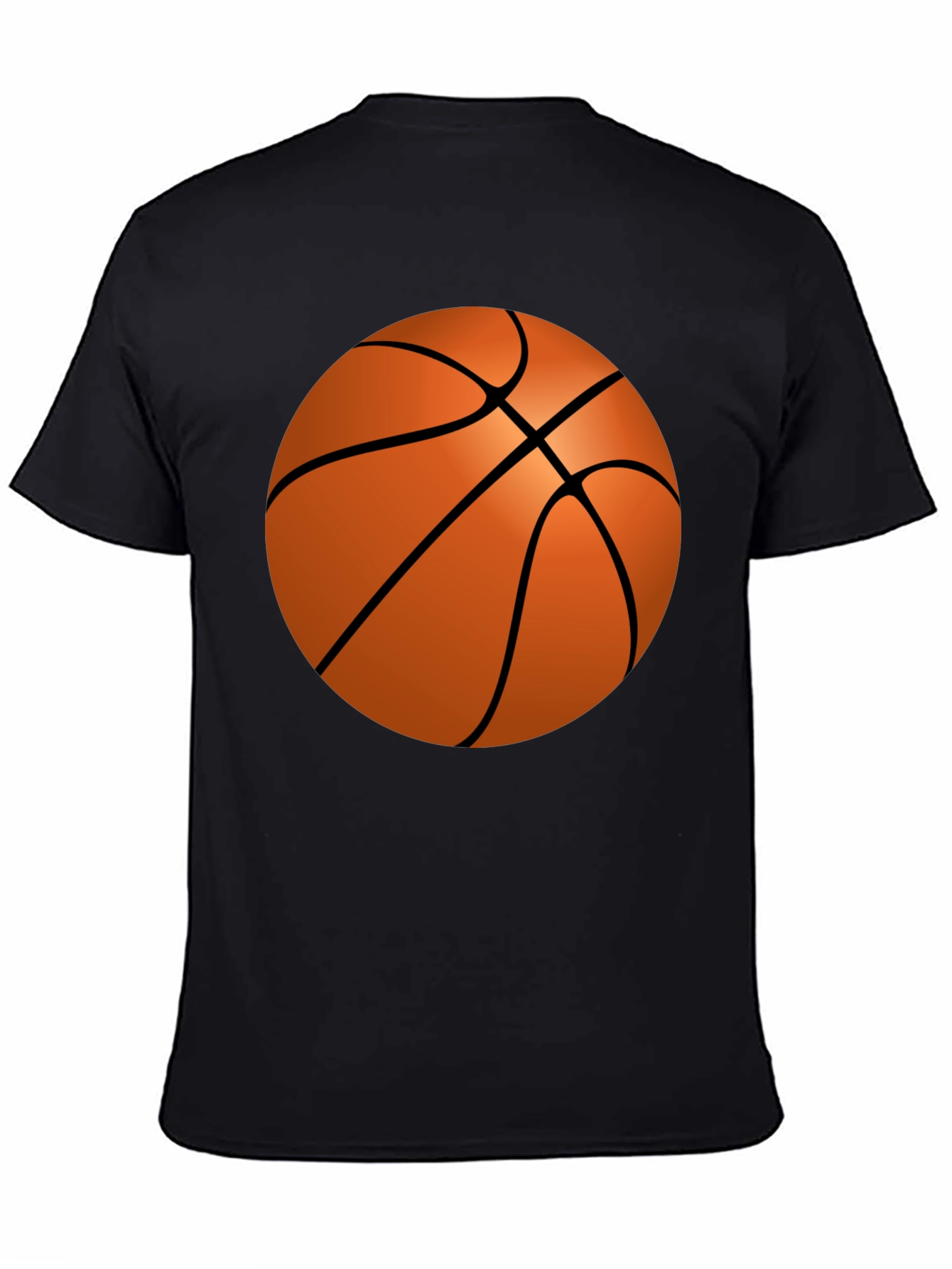 Basketball Graphic Tee - Casual Mens Black T-Shirt