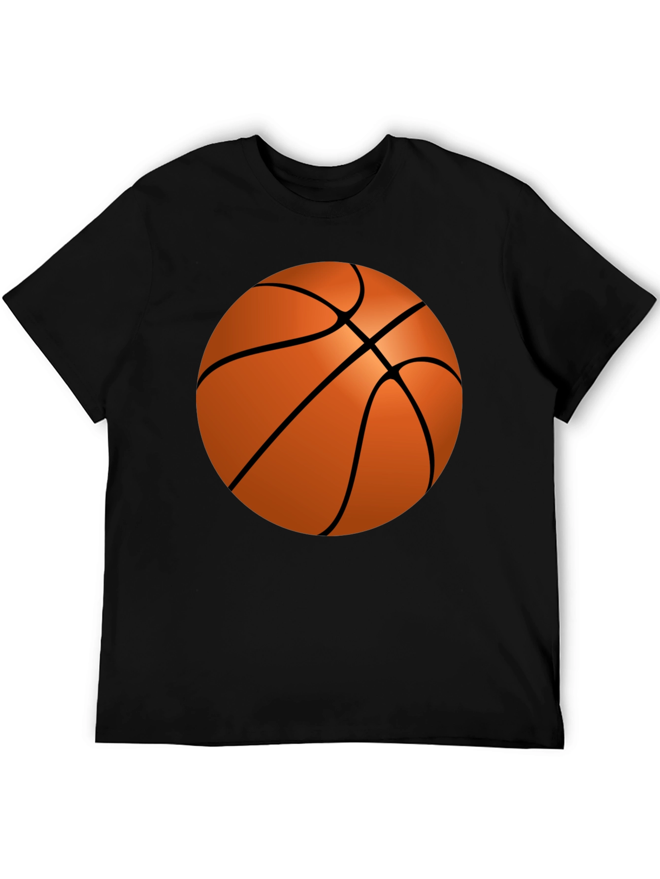 Basketball Graphic Tee - Casual Mens Black T-Shirt