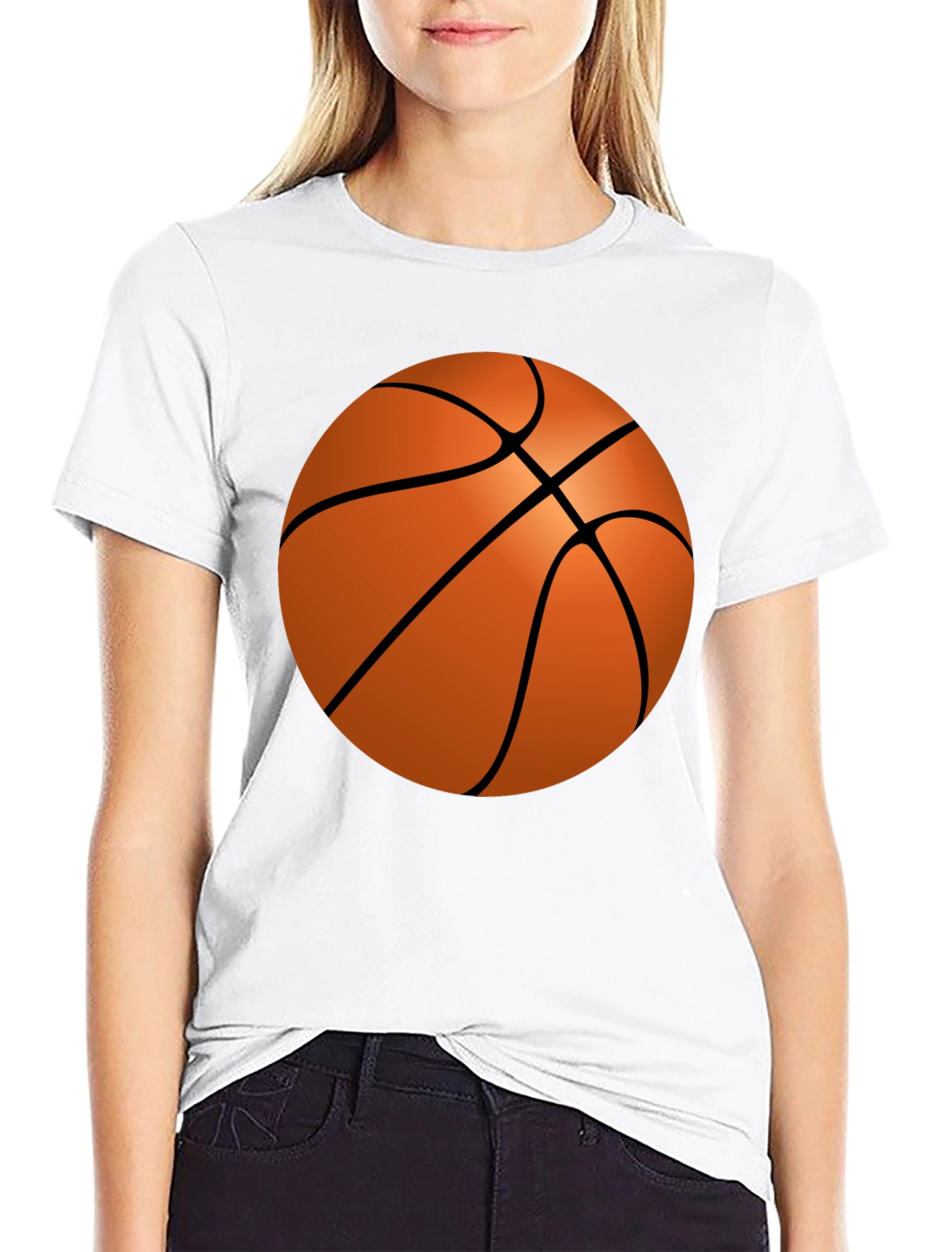 Basketball Graphic Tee - Casual Mens Black T-Shirt