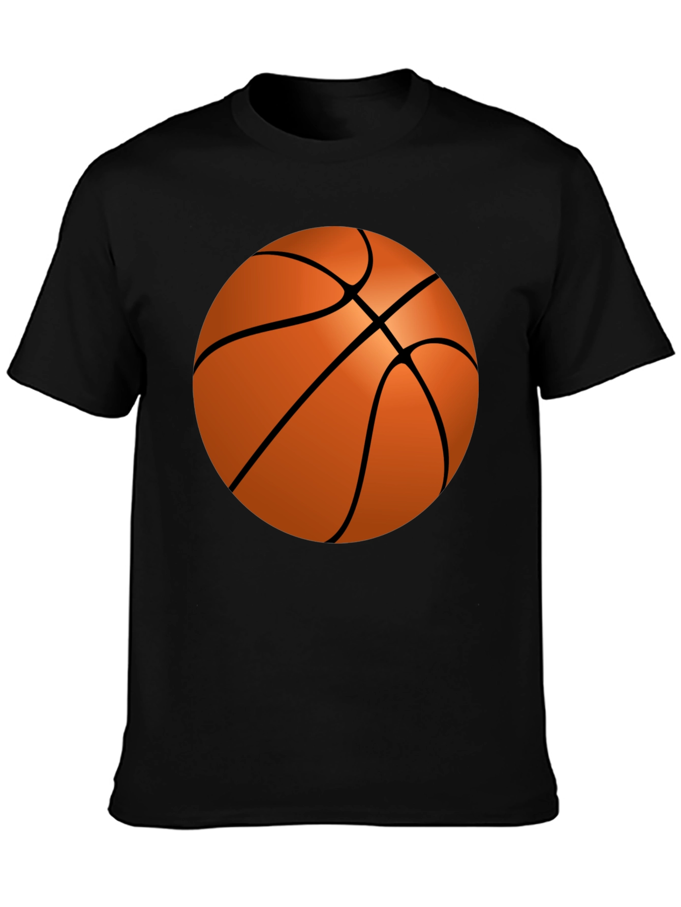 Basketball Graphic Tee - Casual Mens Black T-Shirt