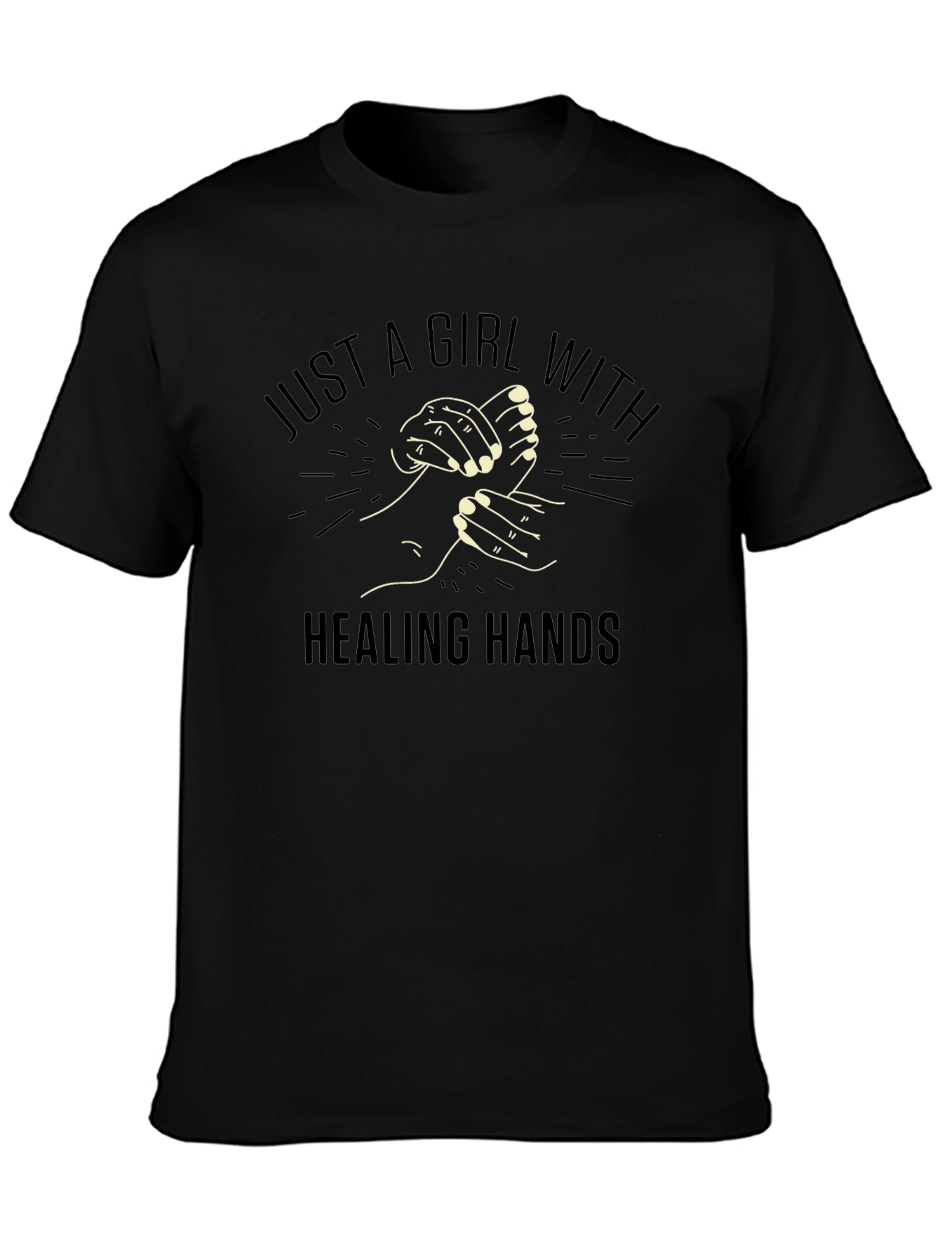 Healing Hands Graphic T-Shirt - Unisex Black Tee
