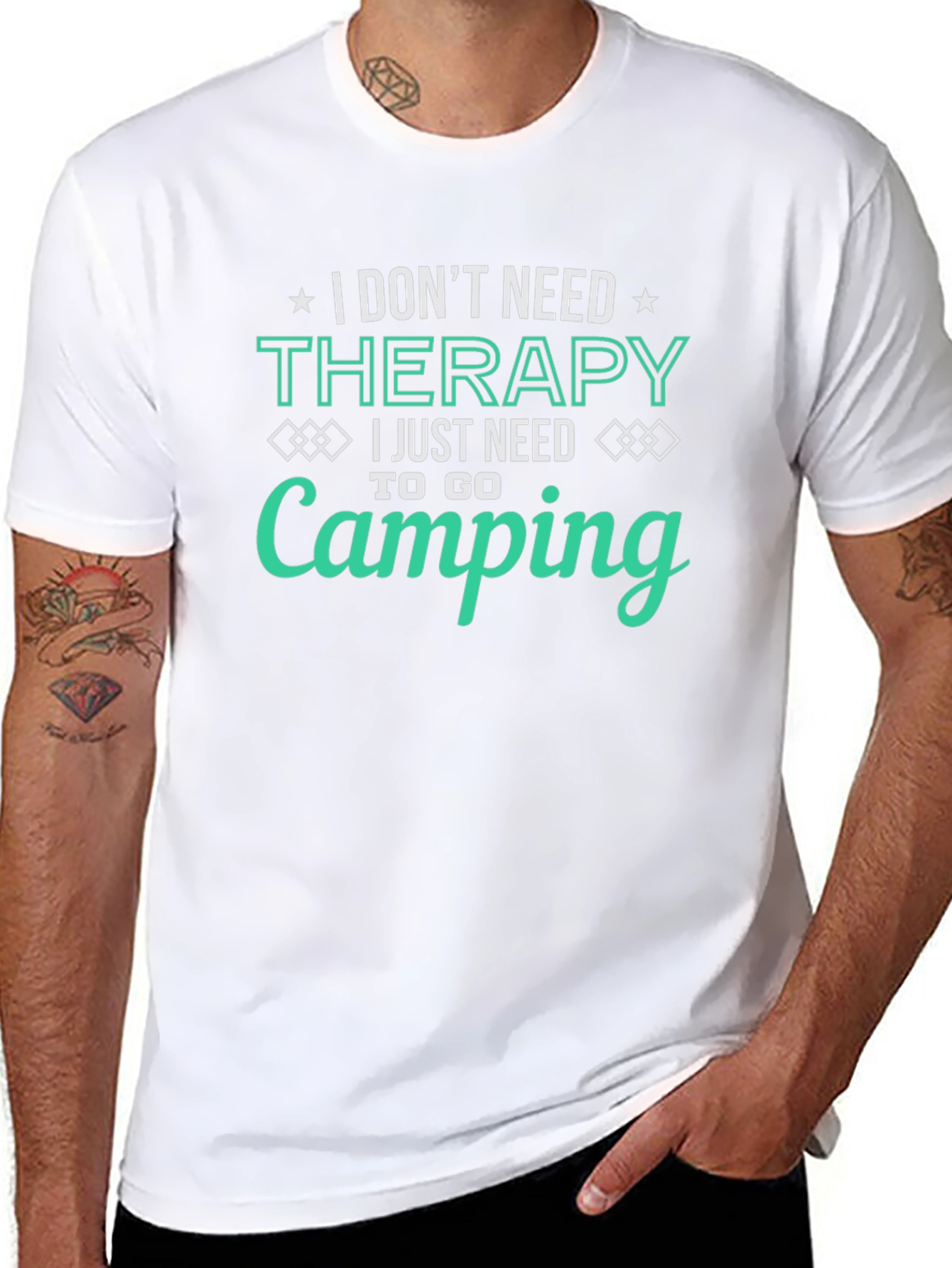Camping Therapy T-Shirt - Funny Outdoor Adventure Tee