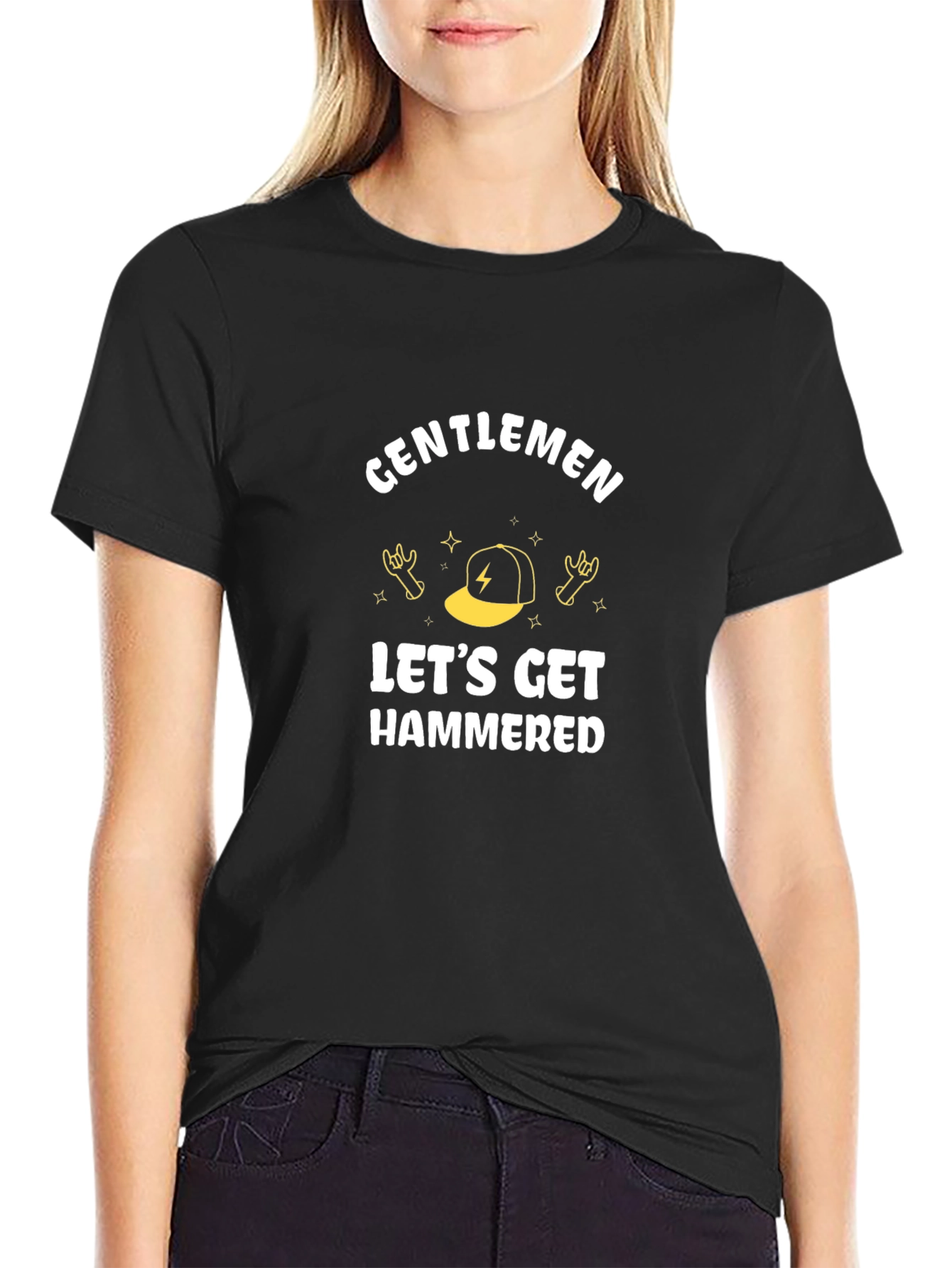 Gentlemen Lets Get Hammered Black T-Shirt