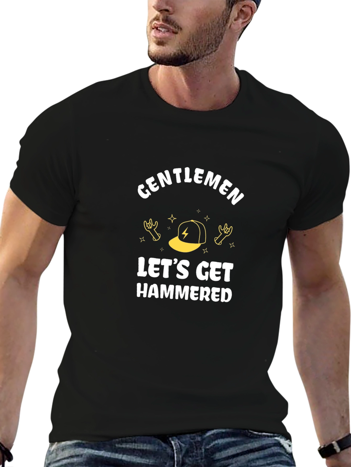 Gentlemen Lets Get Hammered Black T-Shirt