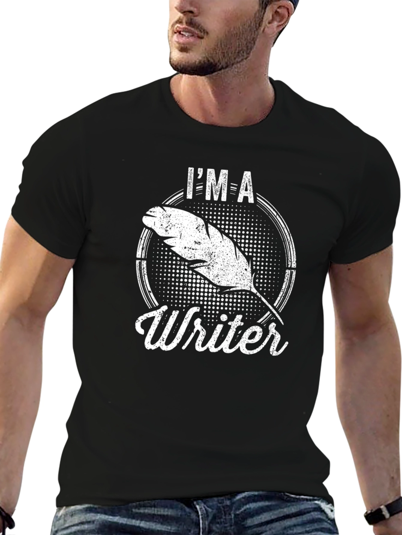 Im A Writer T-Shirt - Quill Pen Design
