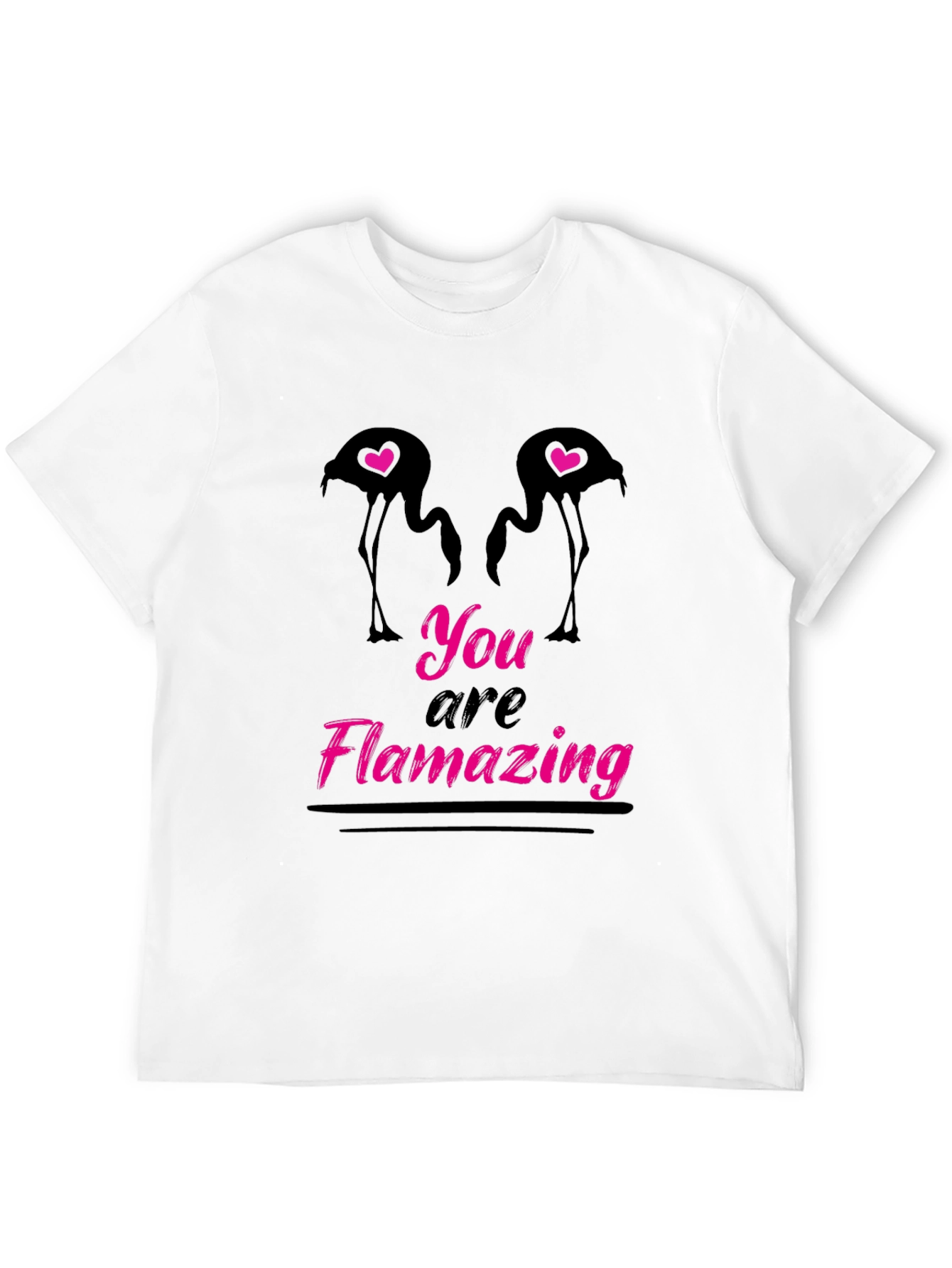 Flamazing Flamingo Graphic Tee - Black
