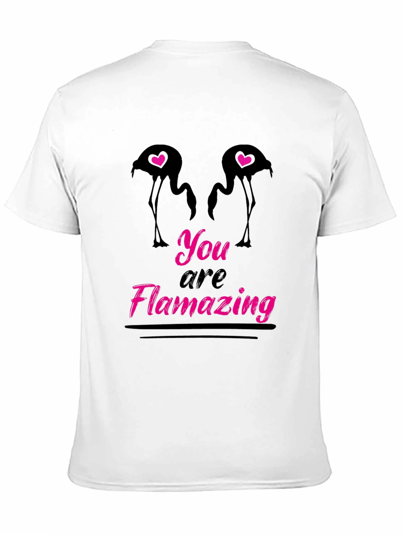 Flamazing Flamingo Graphic Tee - Black