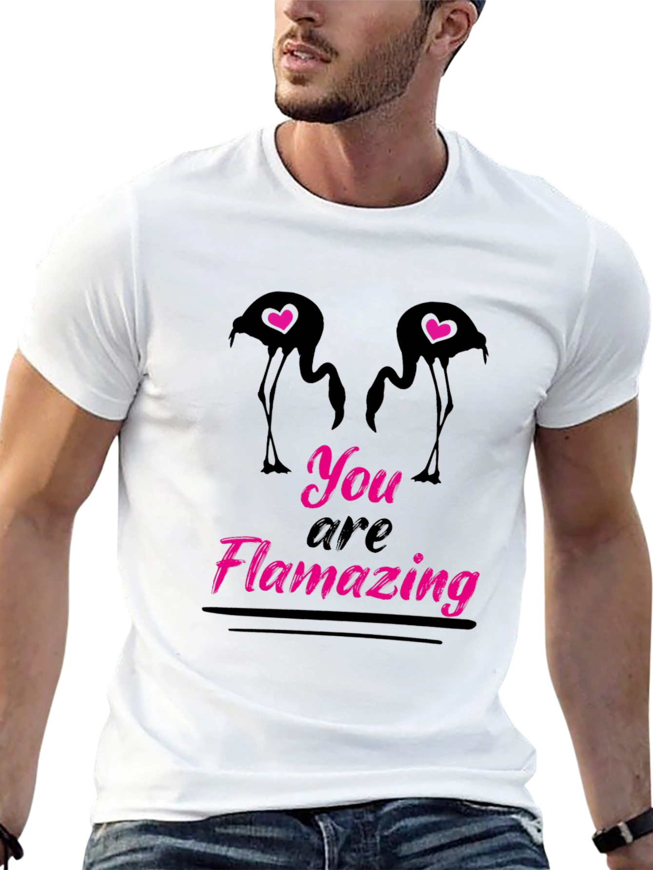 Flamazing Flamingo Graphic Tee - Black