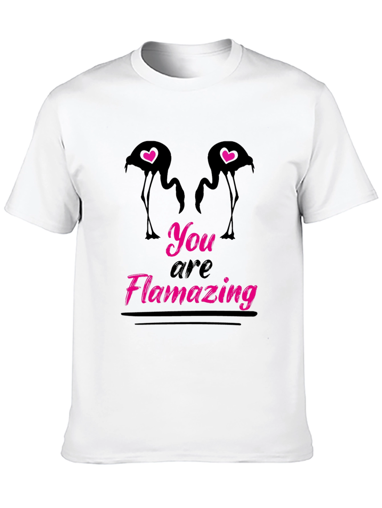 Flamazing Flamingo Graphic Tee - Black