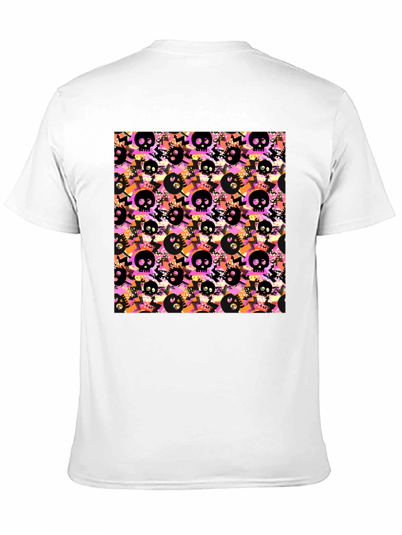 Skull Pattern Graphic Mens T-Shirt