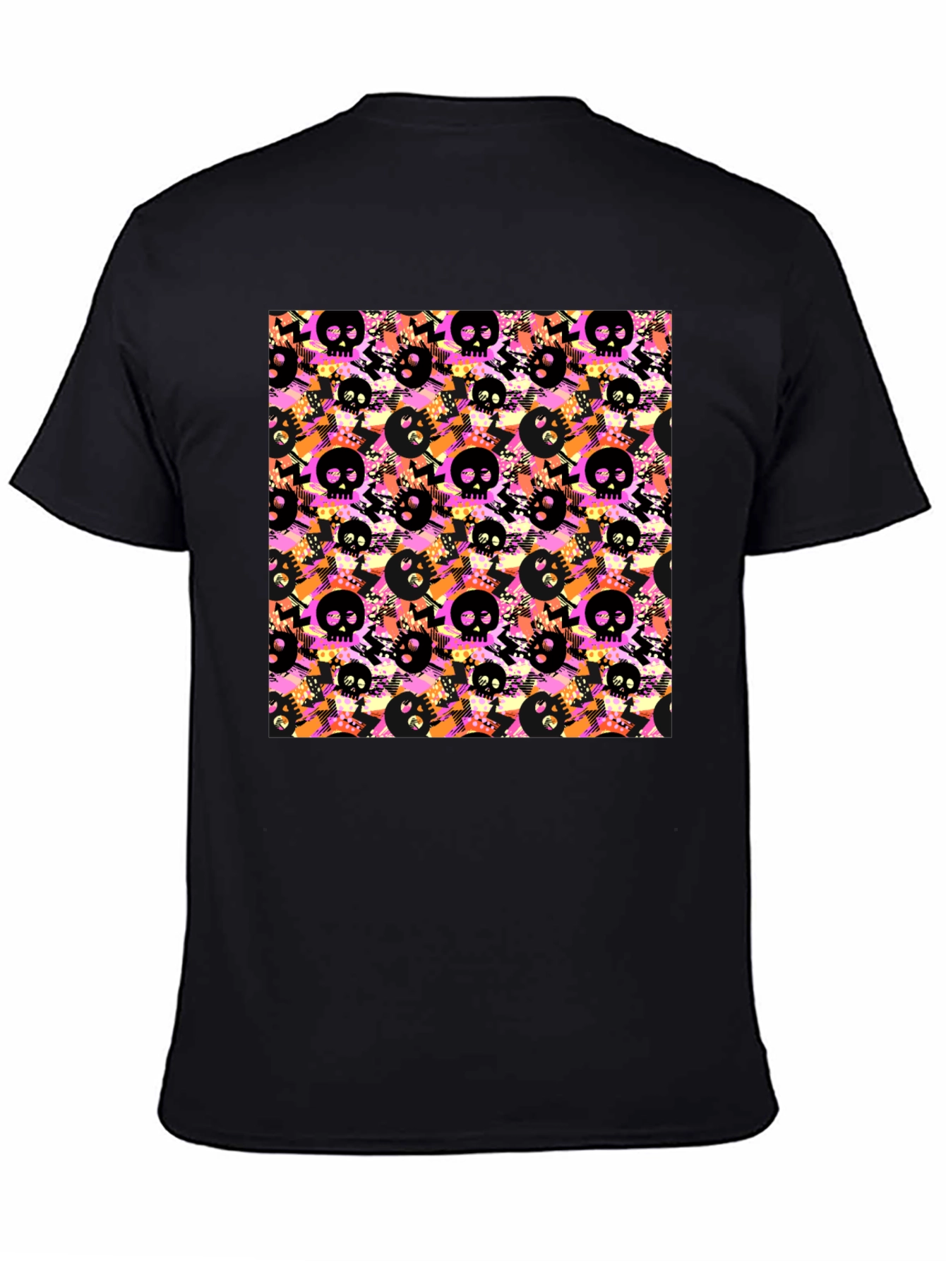 Skull Pattern Graphic Mens T-Shirt