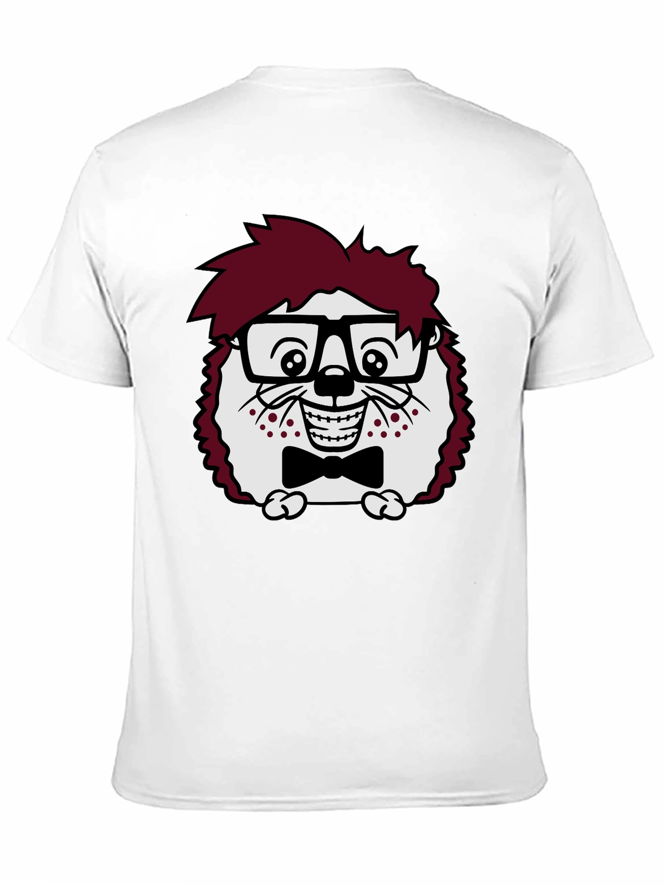 Funny Hedgehog Geek T-Shirt - Black Cotton Tee