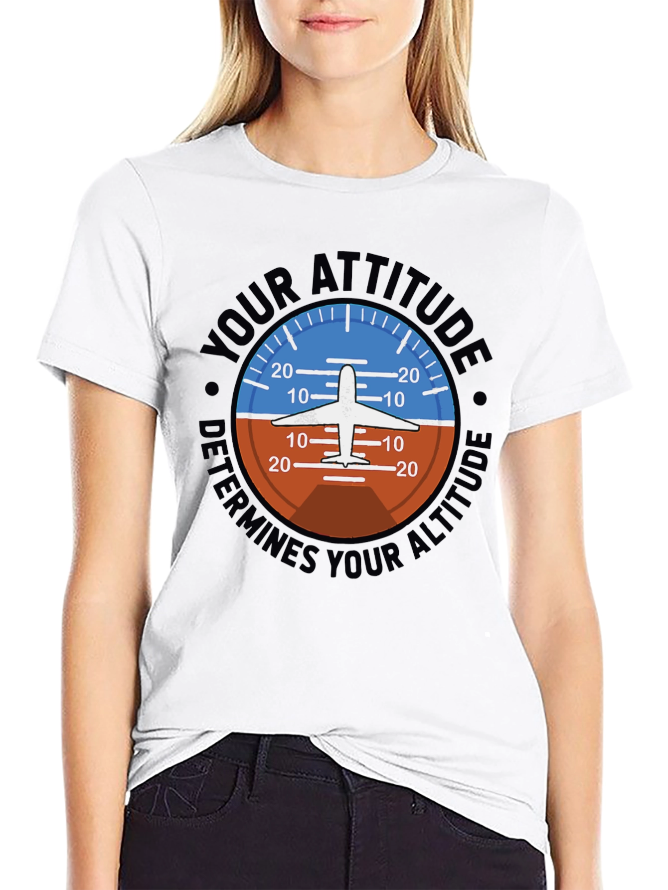 Attitude Determines Altitude Pilot T-Shirt