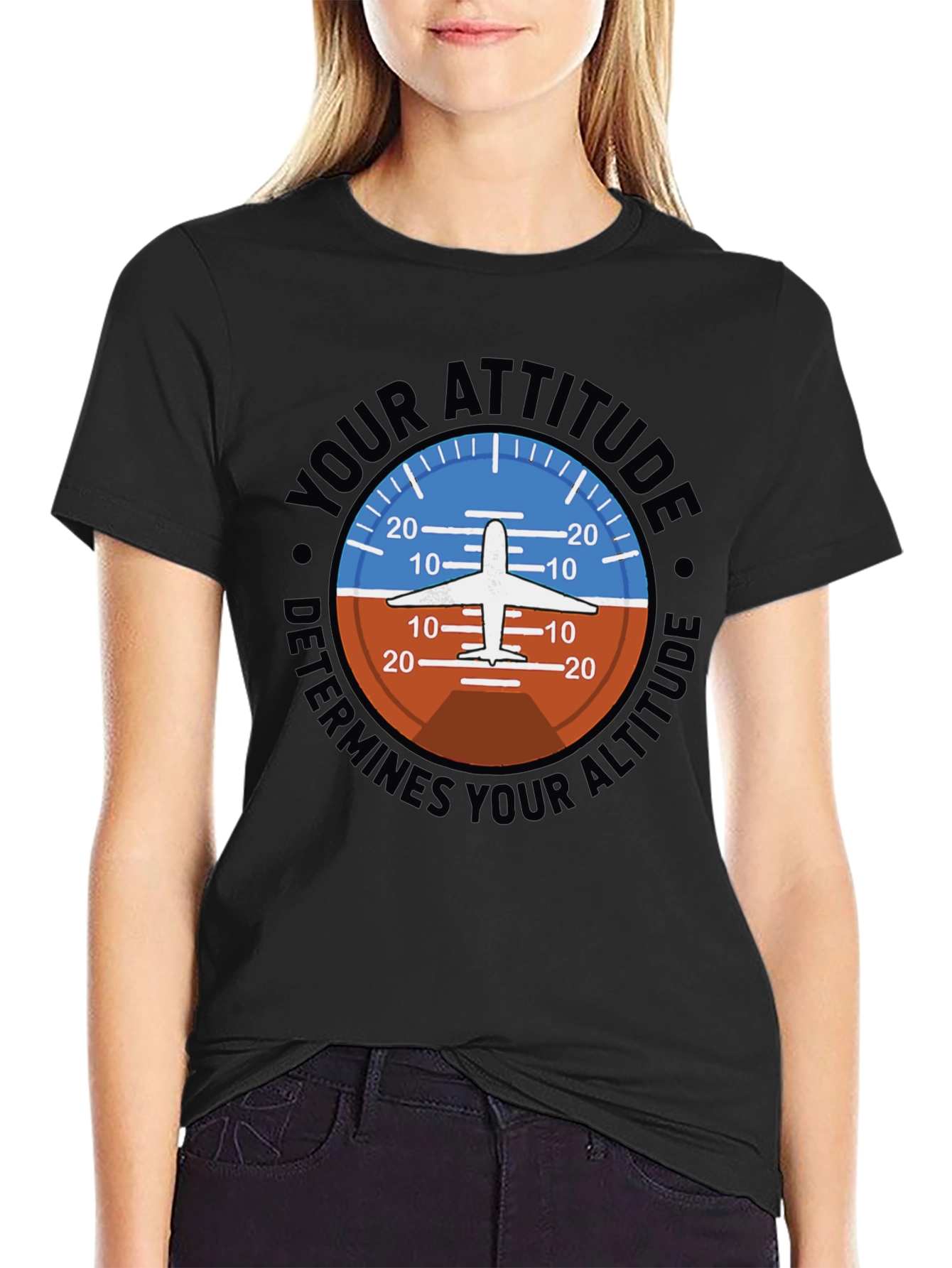 Attitude Determines Altitude Pilot T-Shirt