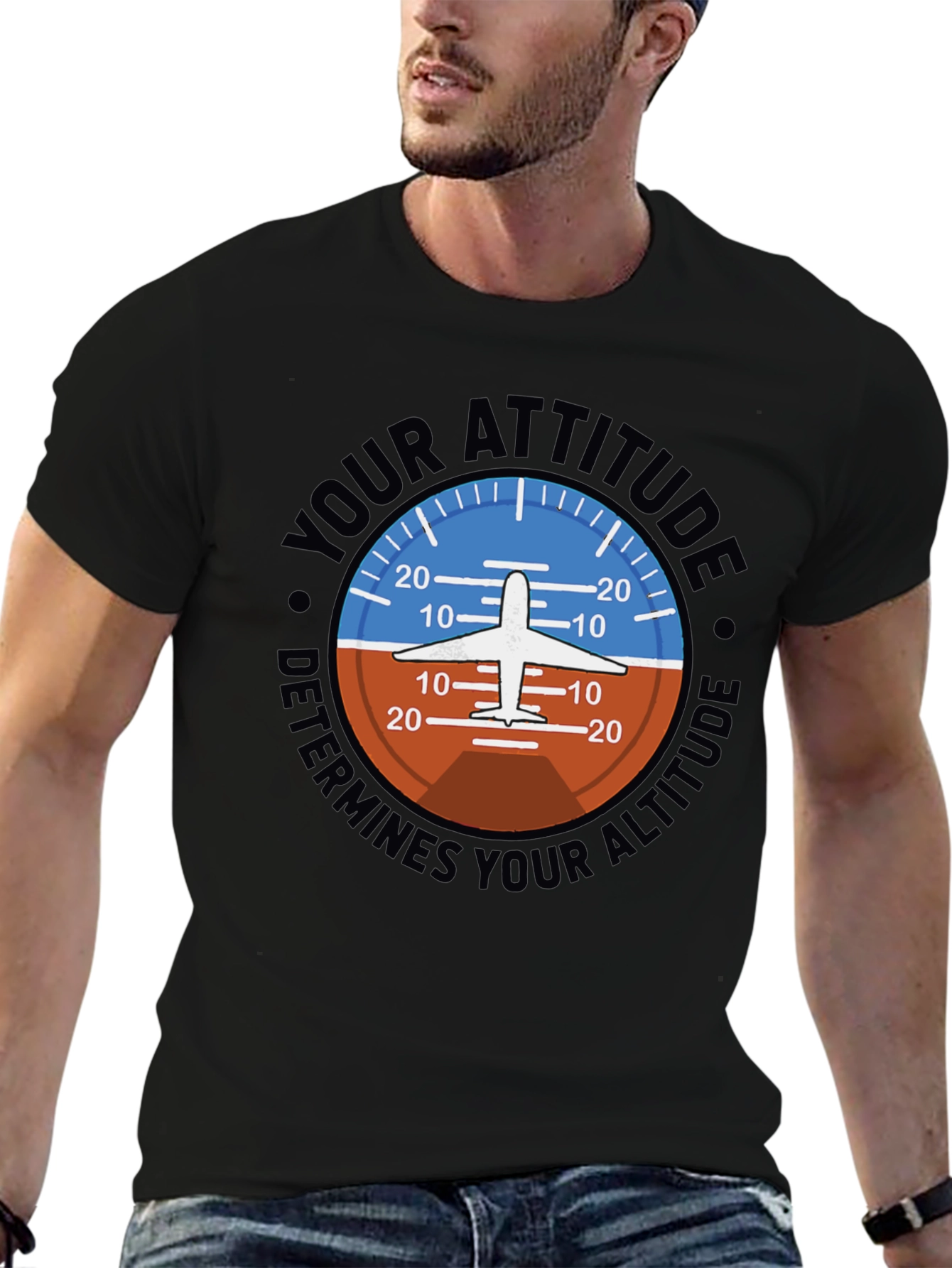Attitude Determines Altitude Pilot T-Shirt