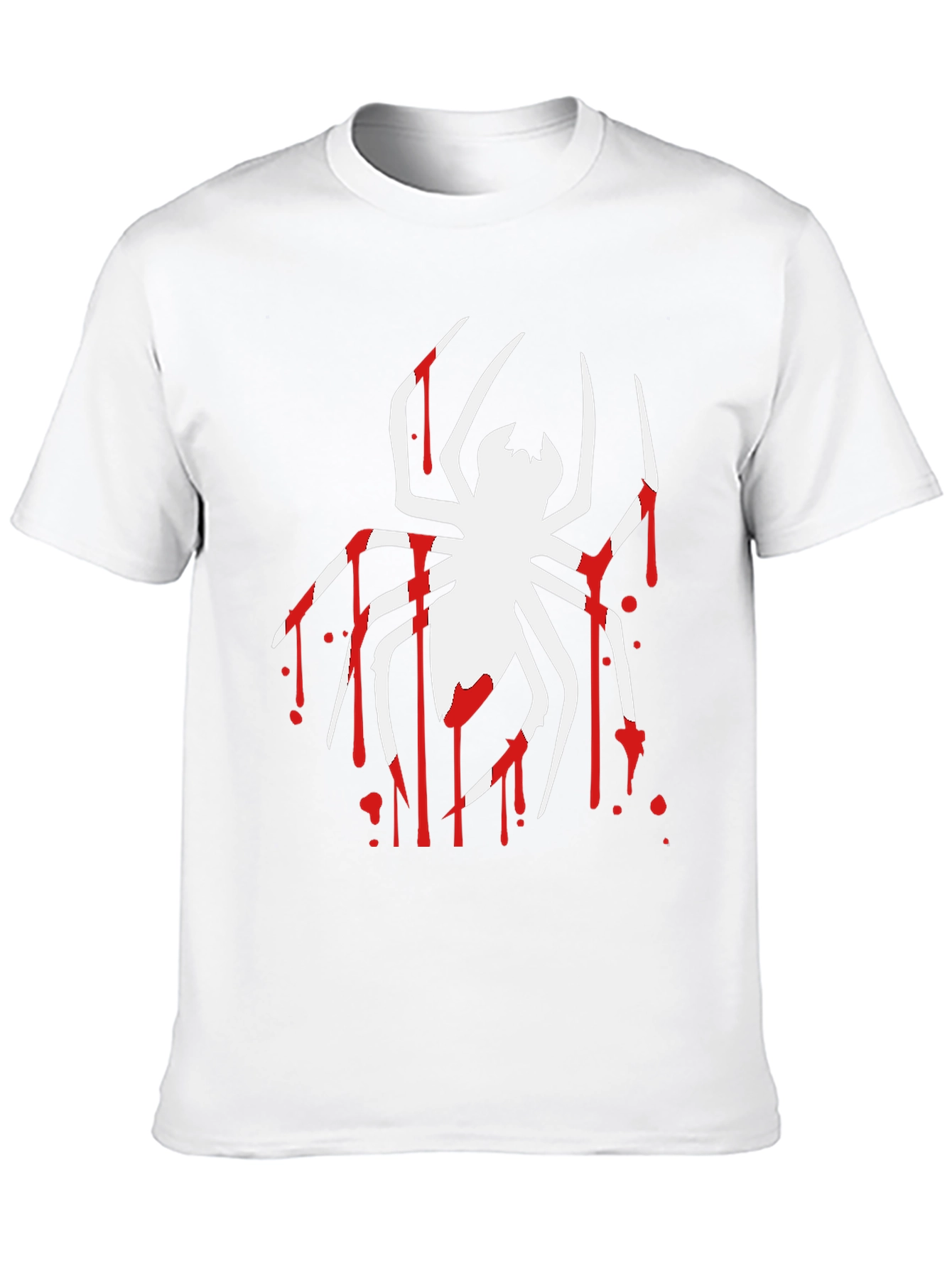 Spider Drip Graphic Tee - Bold Black Cotton T-Shirt