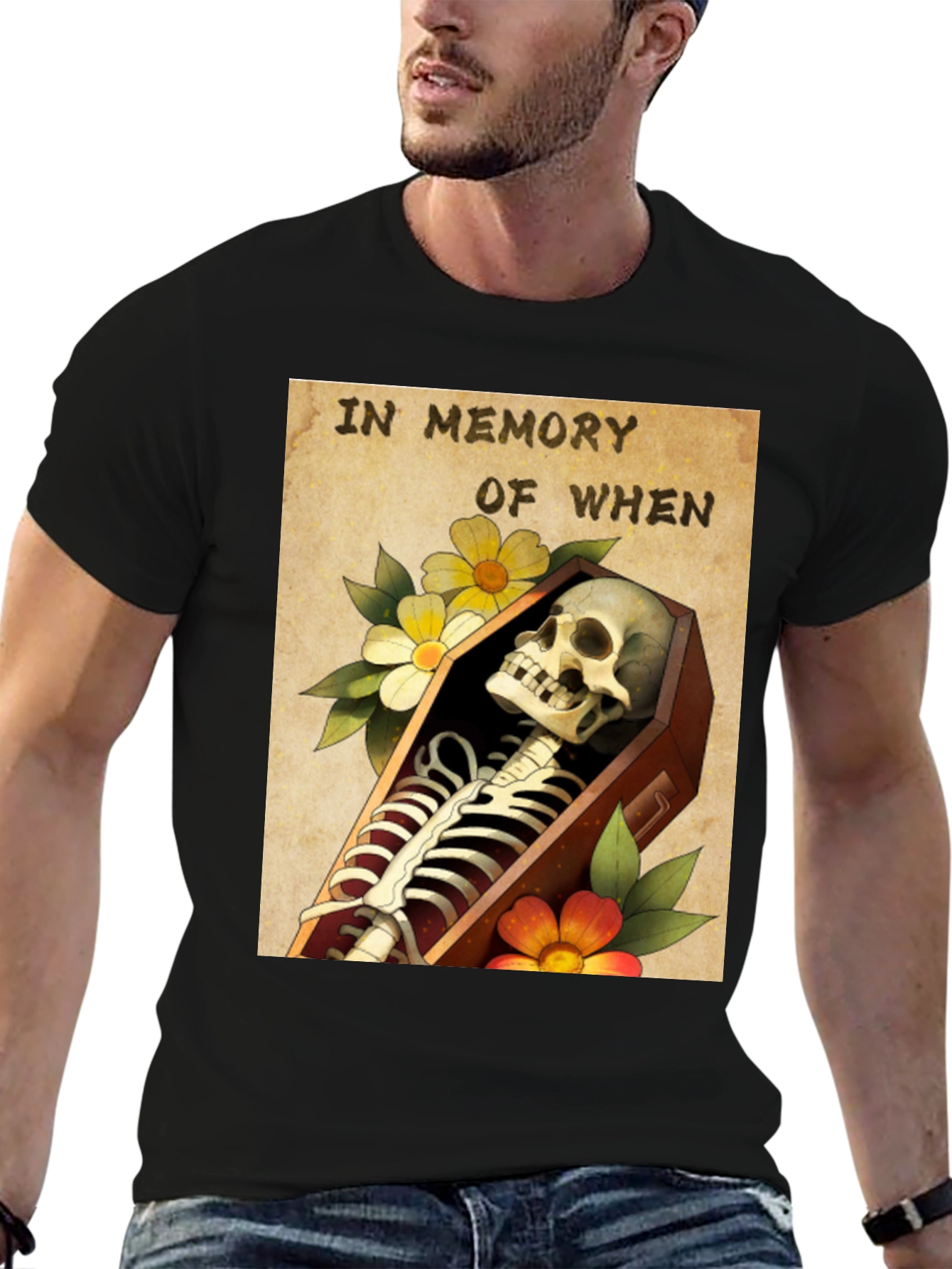 Skeleton Coffin T-Shirt: In Memory Of When