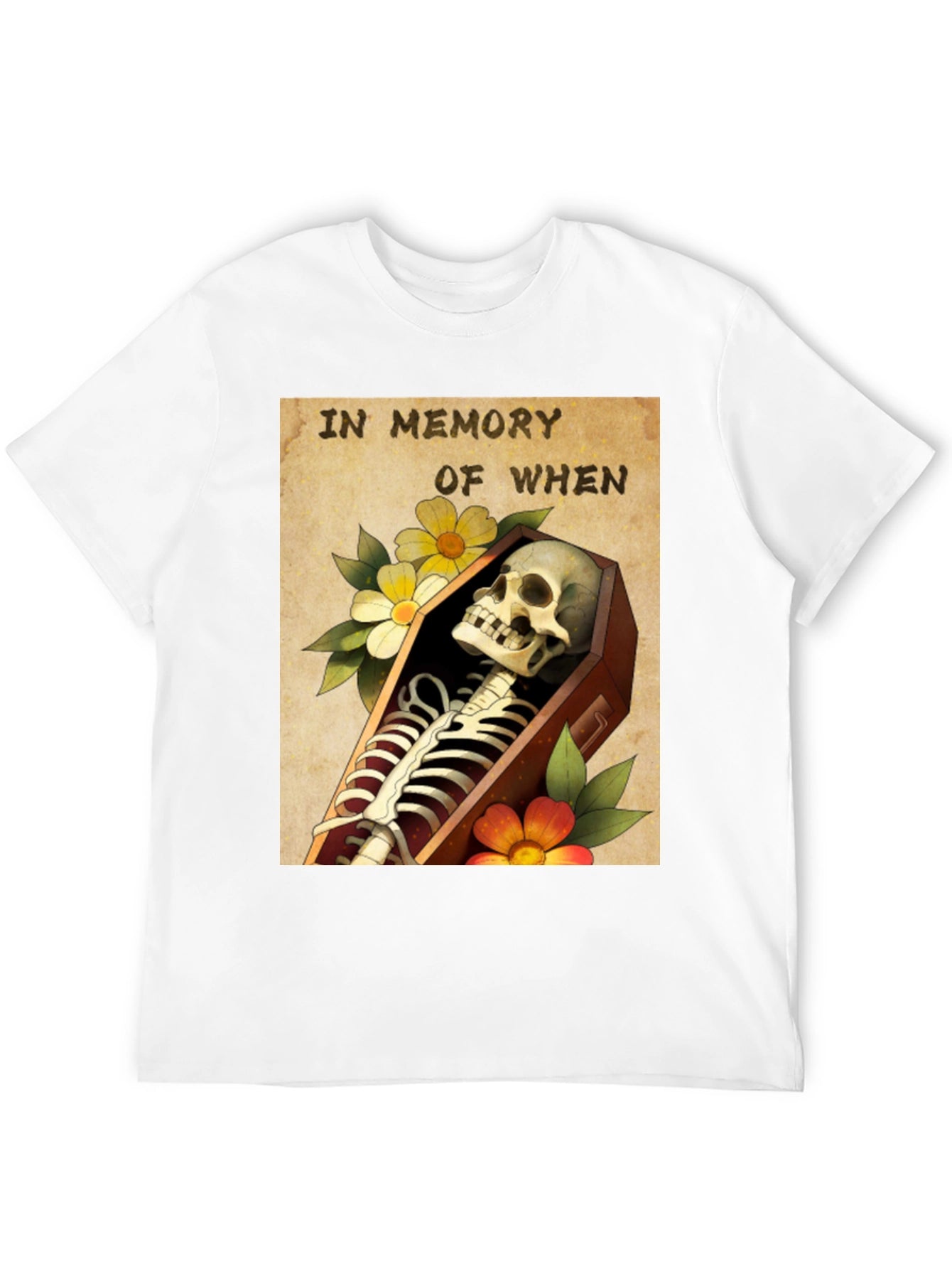 Skeleton Coffin T-Shirt: In Memory Of When