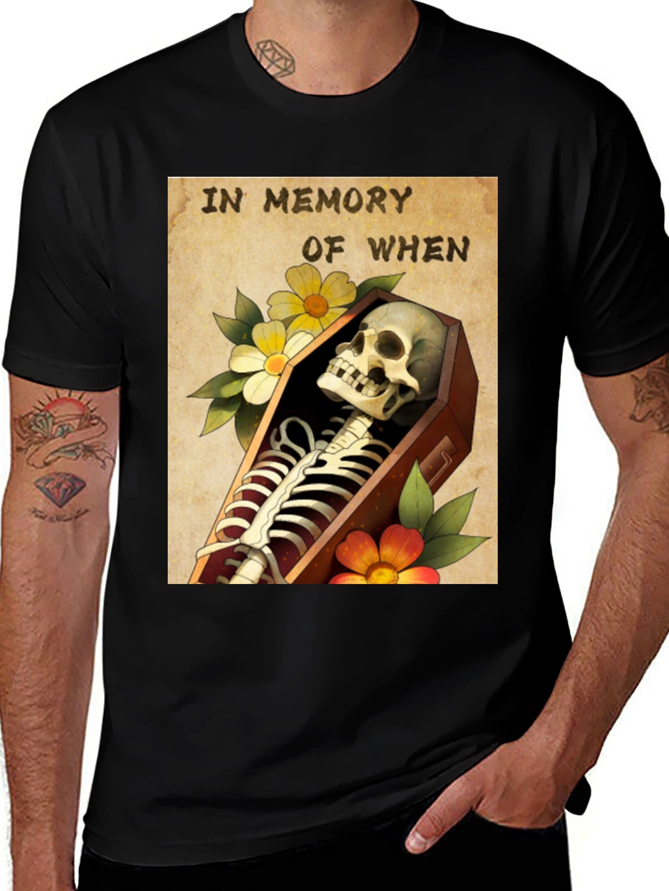 Skeleton Coffin T-Shirt: In Memory Of When