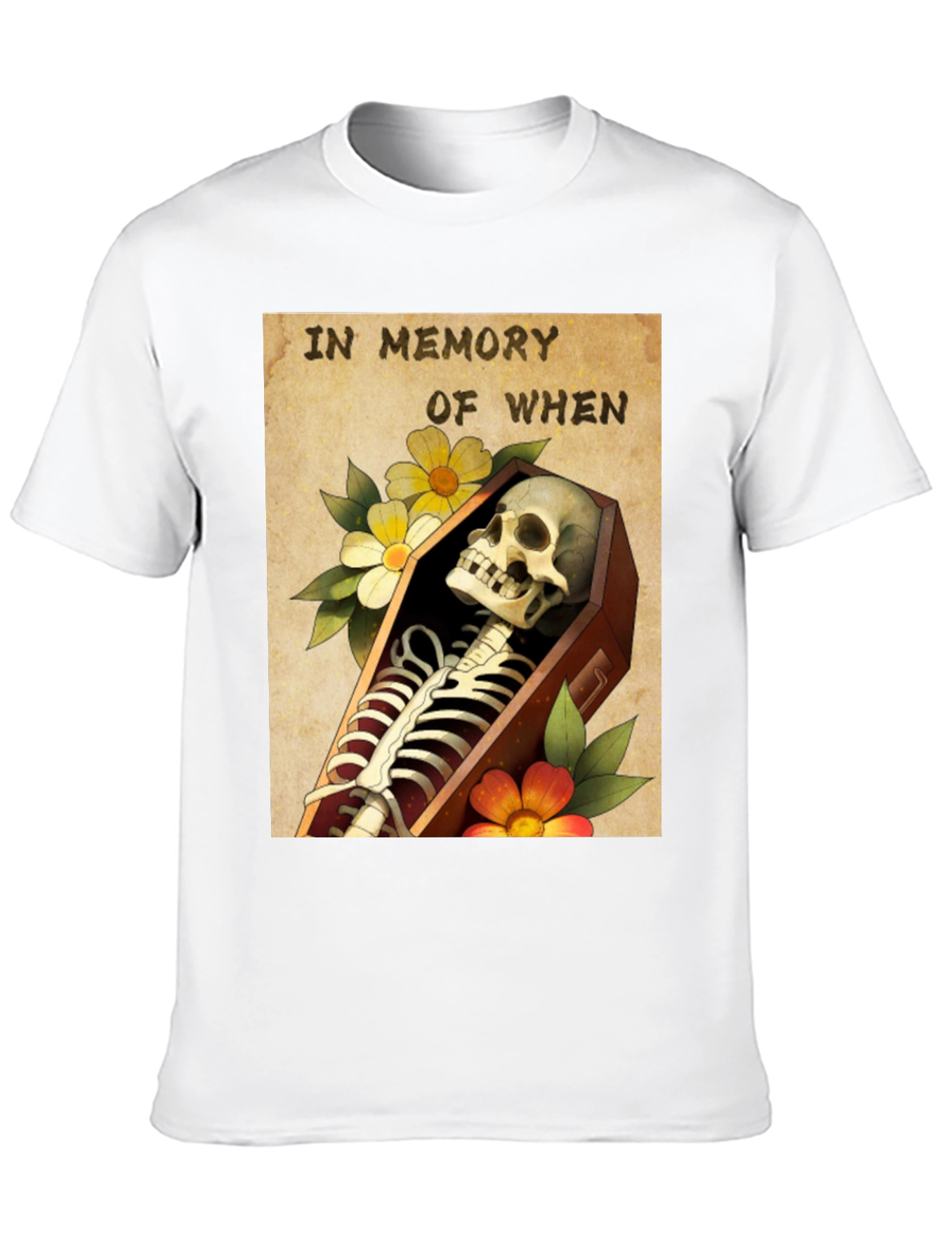 Skeleton Coffin T-Shirt: In Memory Of When