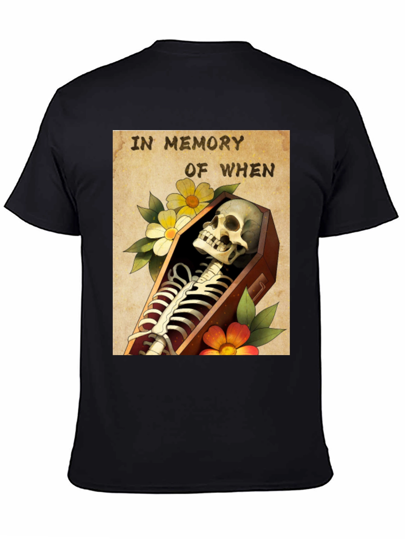 Skeleton Coffin T-Shirt: In Memory Of When