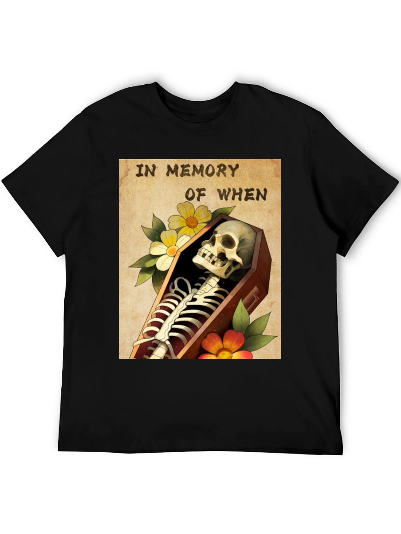 Skeleton Coffin T-Shirt: In Memory Of When