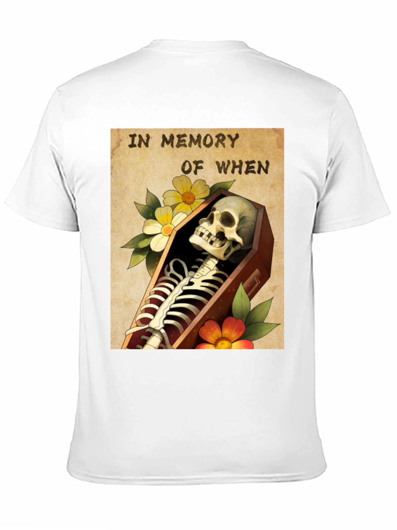 Skeleton Coffin T-Shirt: In Memory Of When