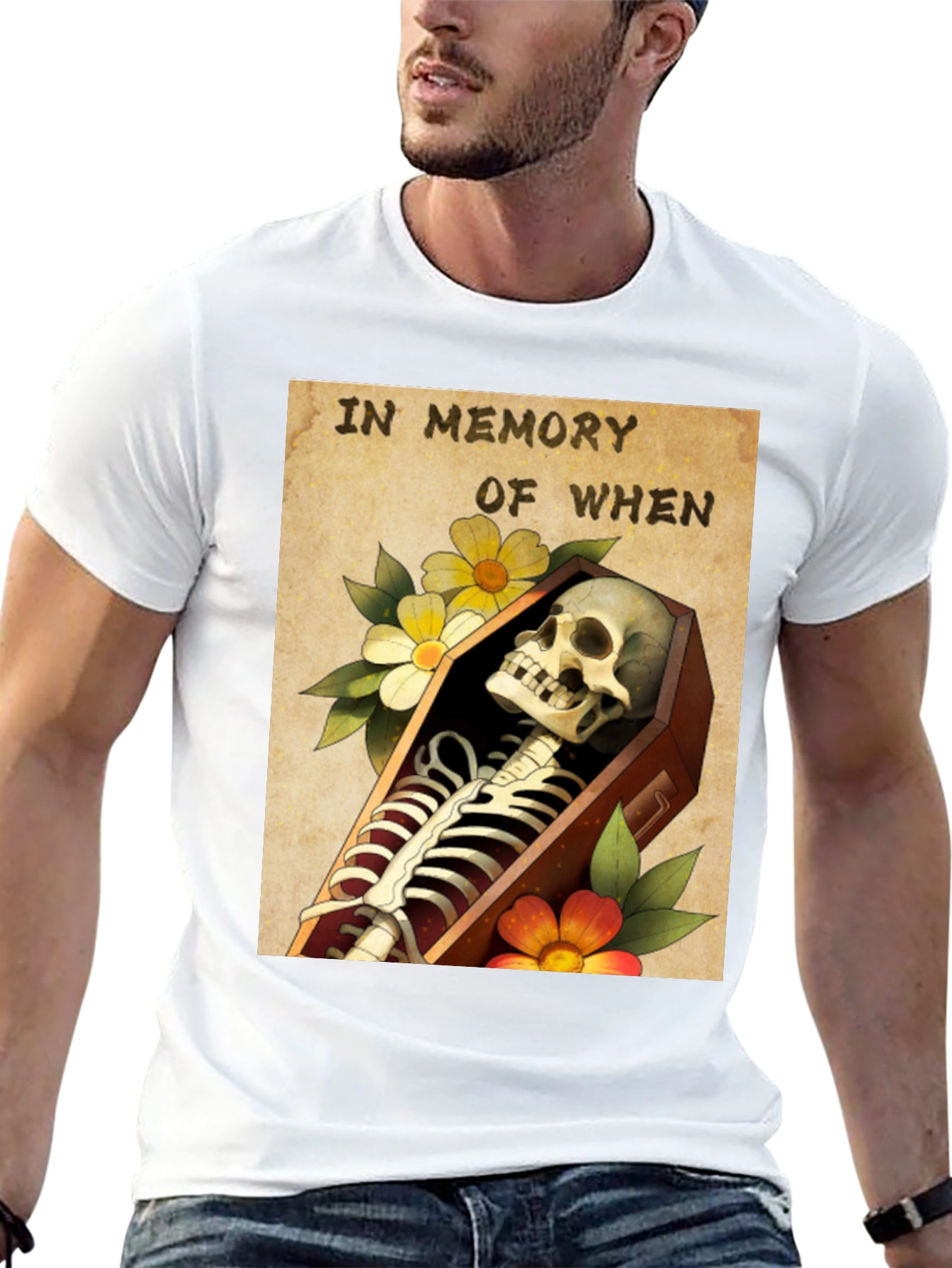Skeleton Coffin T-Shirt: In Memory Of When