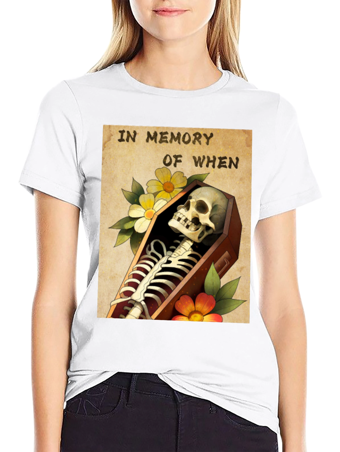 Skeleton Coffin T-Shirt: In Memory Of When