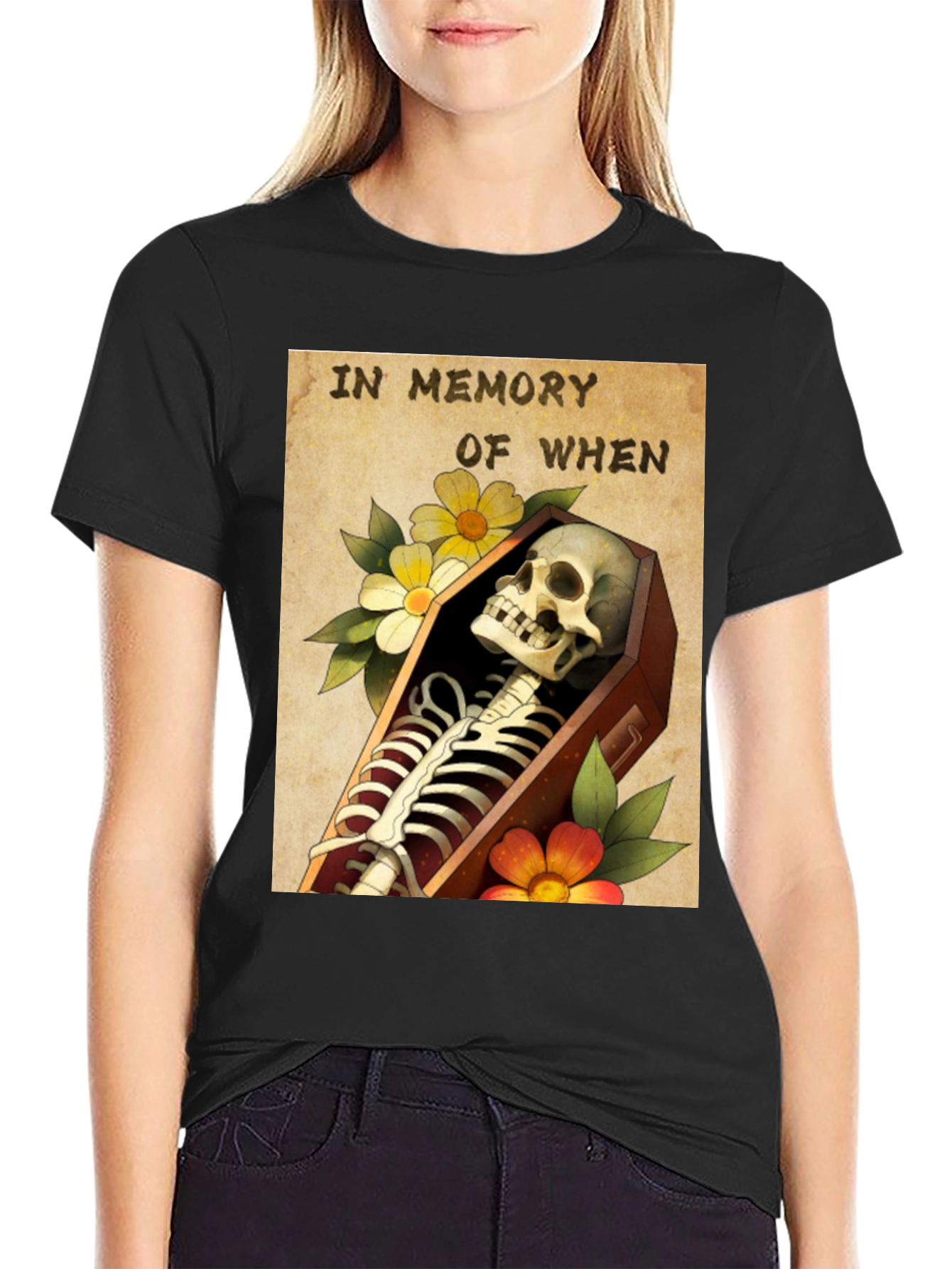 Skeleton Coffin T-Shirt: In Memory Of When
