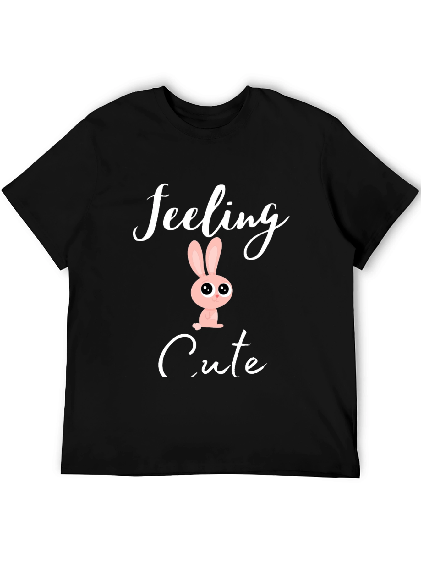 Feeling Cute Bunny T-Shirt - Black