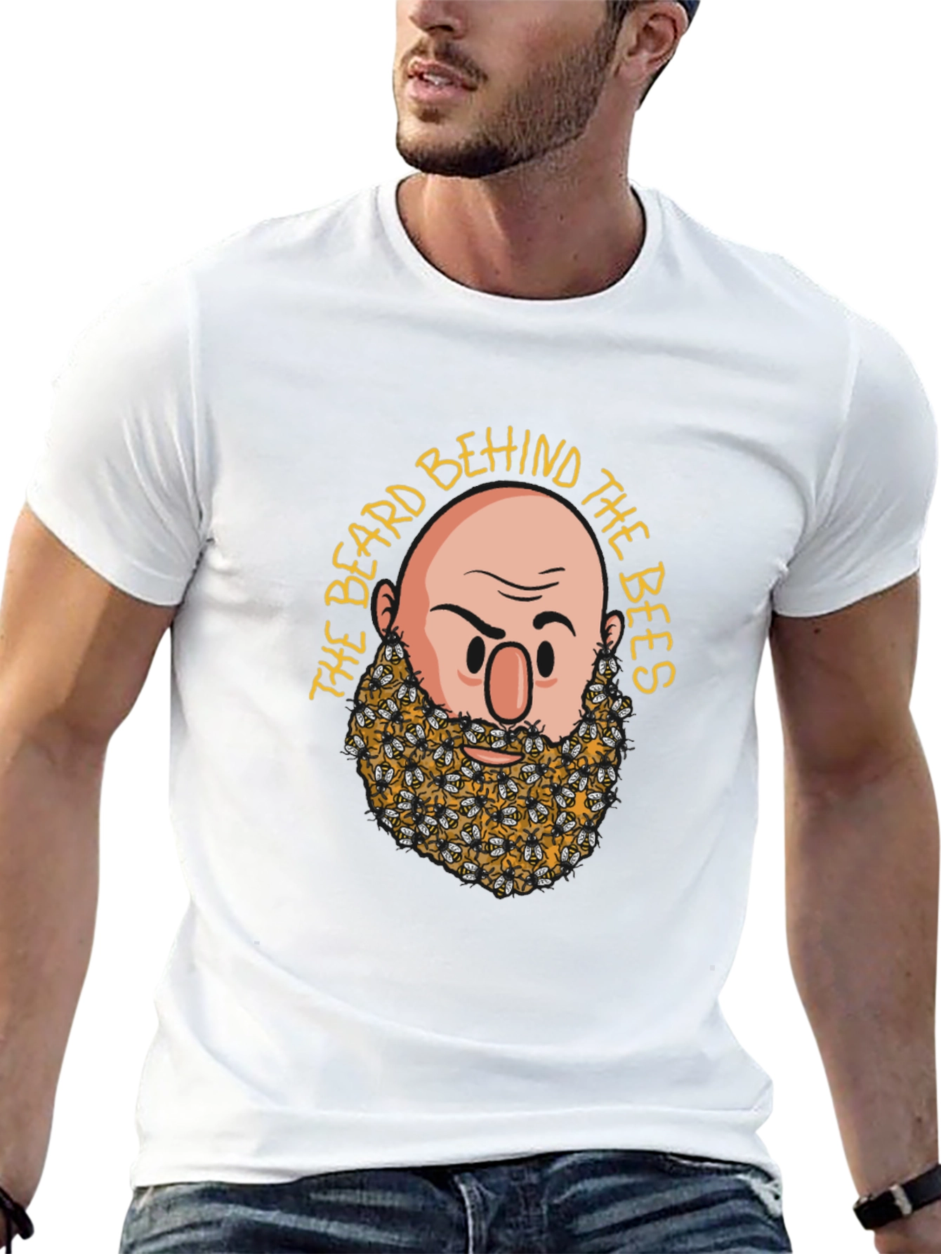 Beard Behind the Bees Graphic Tee - Black
