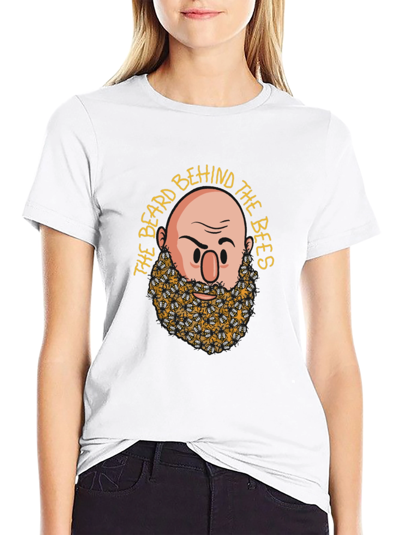 Beard Behind the Bees Graphic Tee - Black