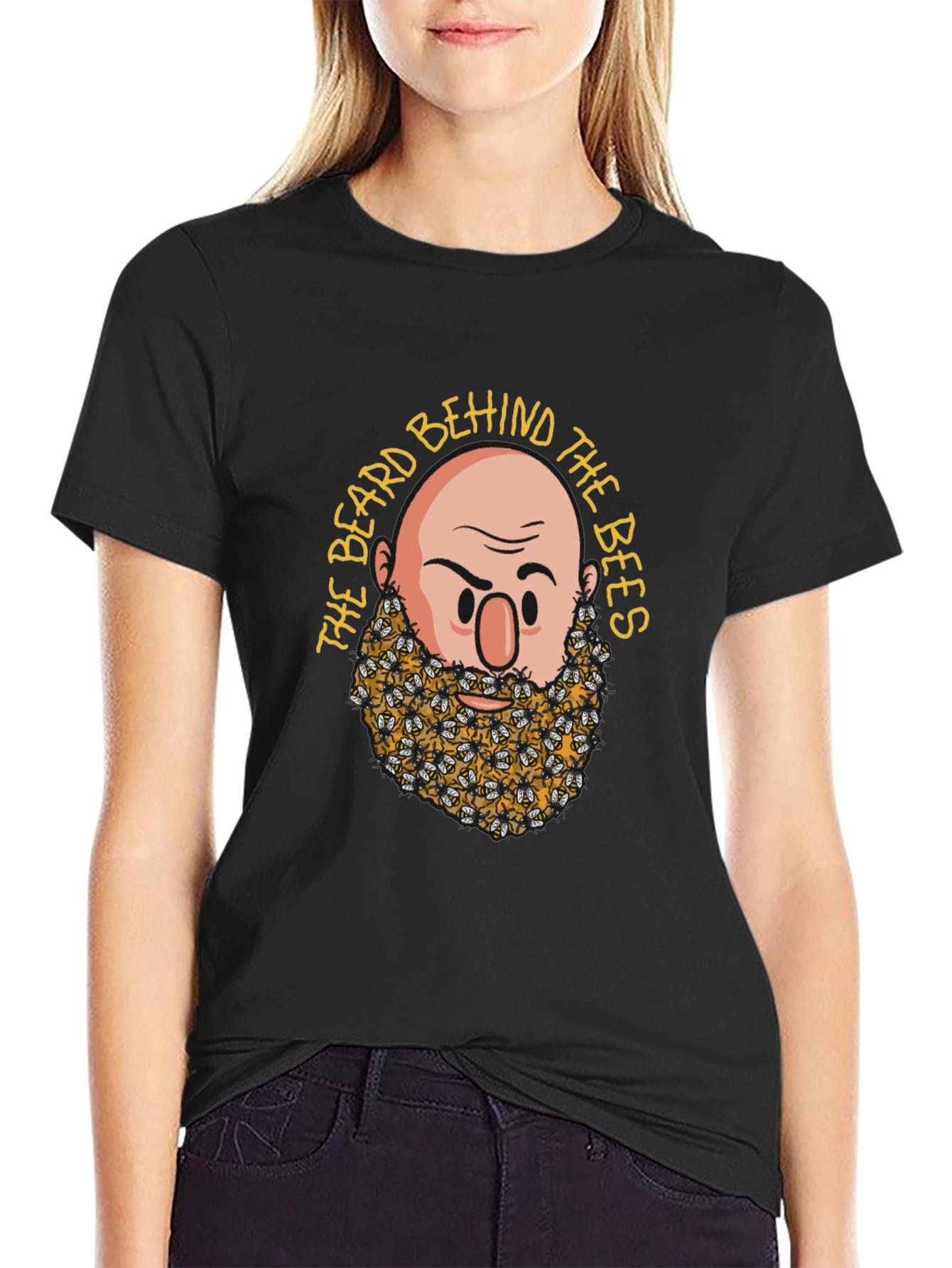 Beard Behind the Bees Graphic Tee - Black